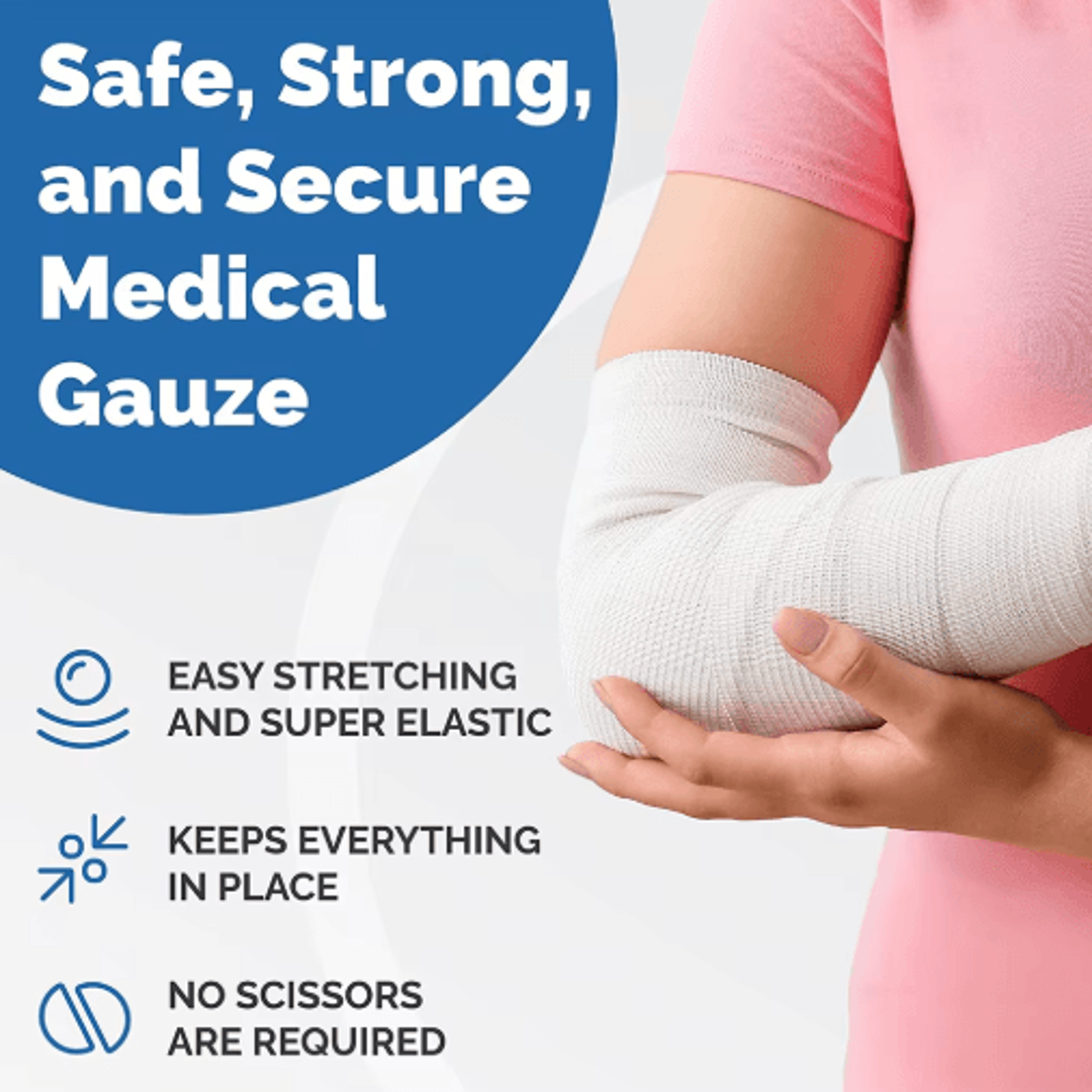 10 Rolls Gauze Bandage Roll With Tape  Breathable First Aid Gauze Wrap For Wound Care  Medical Supp 8