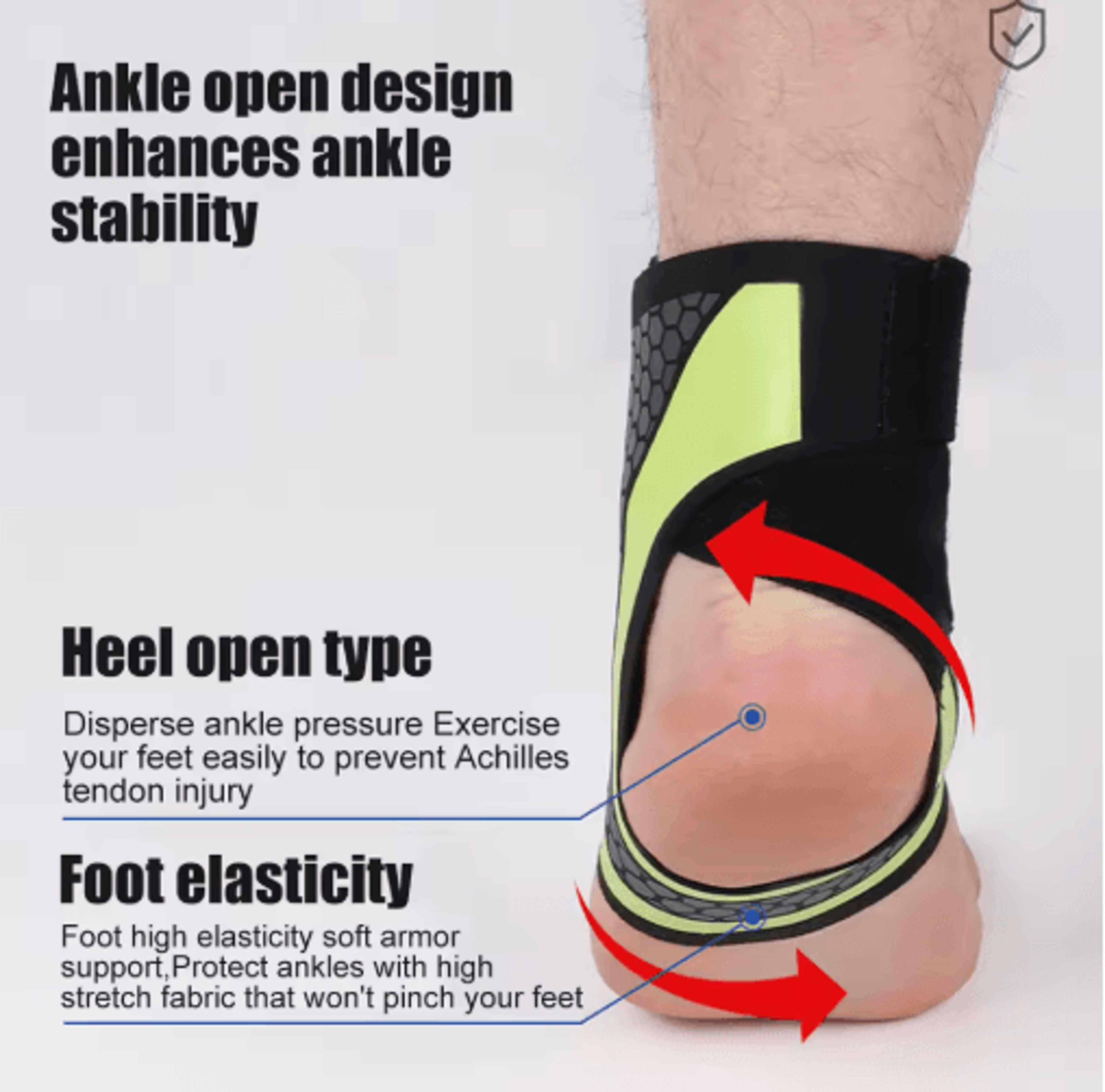 RGGMQQ Adjustable Ankle Support Brace  Compression Ankle Protector For Running Basketball  Soccer 5