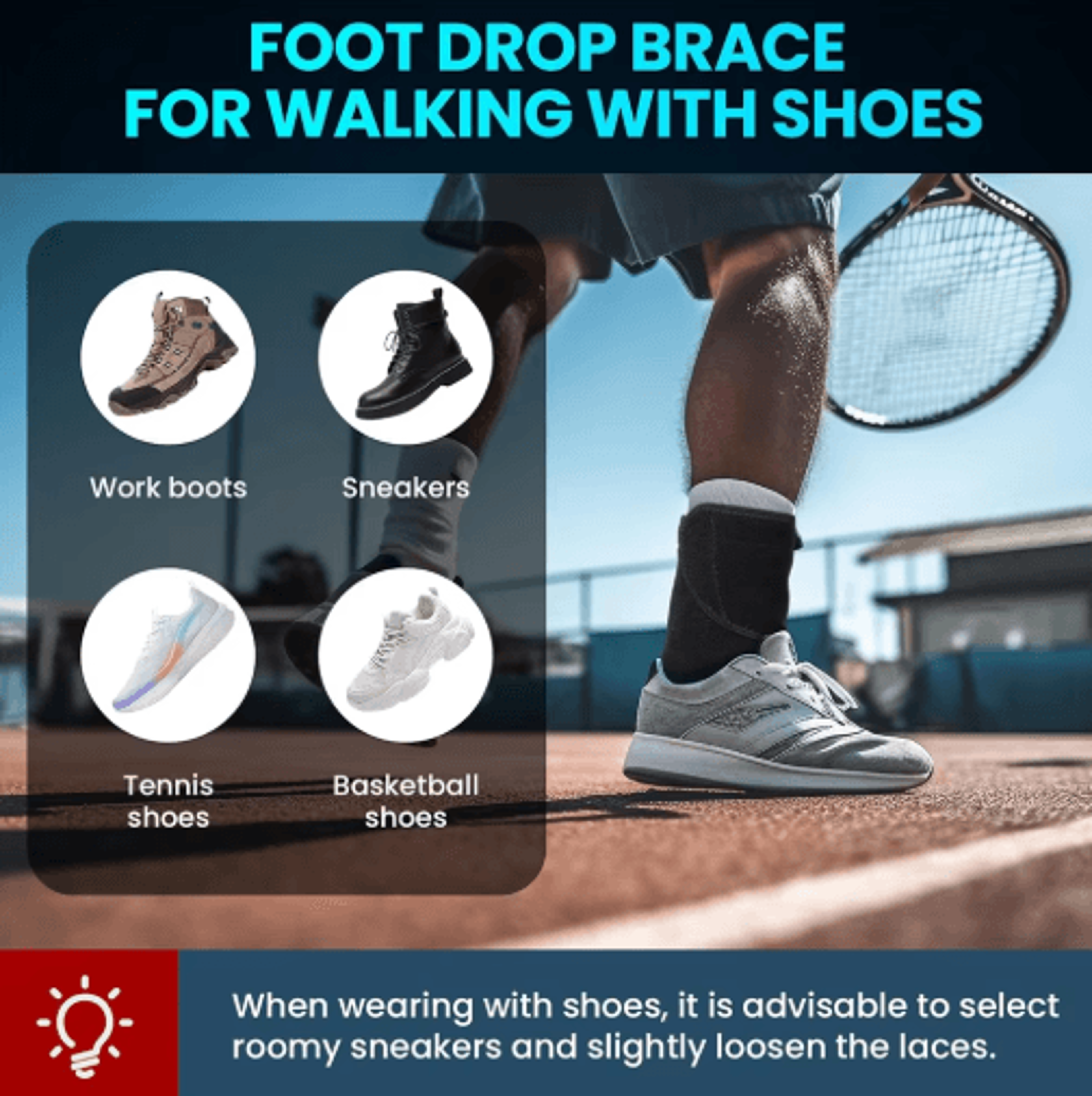 AFO Foot Drop Brace  Adjustable Ankle Support For Walking Plantar Fasciitis  Everyday Mobility 8