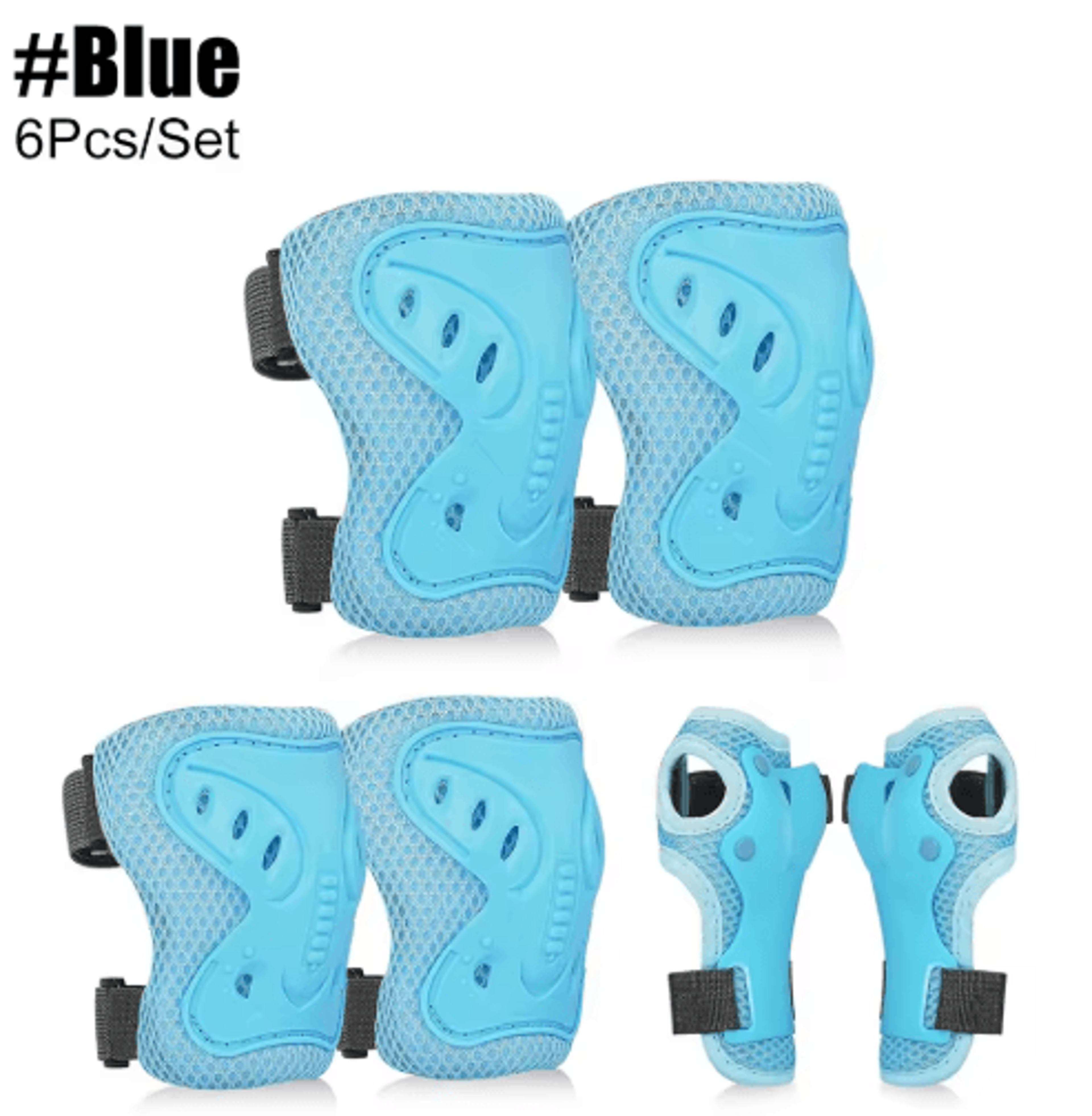 Kids Protective Gear Set  6PCS Knee Elbow  Wrist Pads For Roller Skating Cycling  Skateboarding Age 2