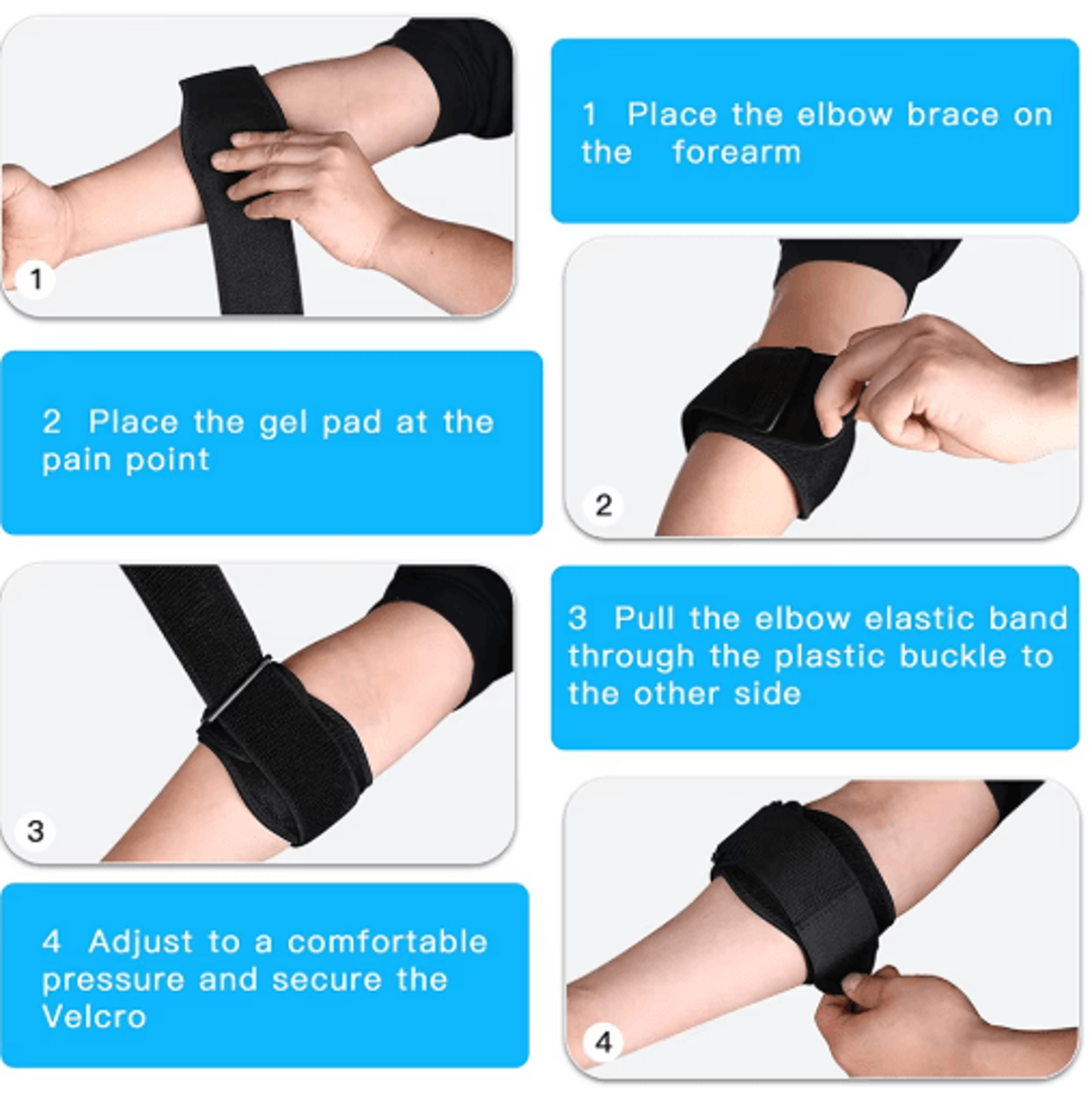 Adjustable Tennis Elbow Brace  Counterforce Elbow Strap For Sports Golf  Everyday Support 5
