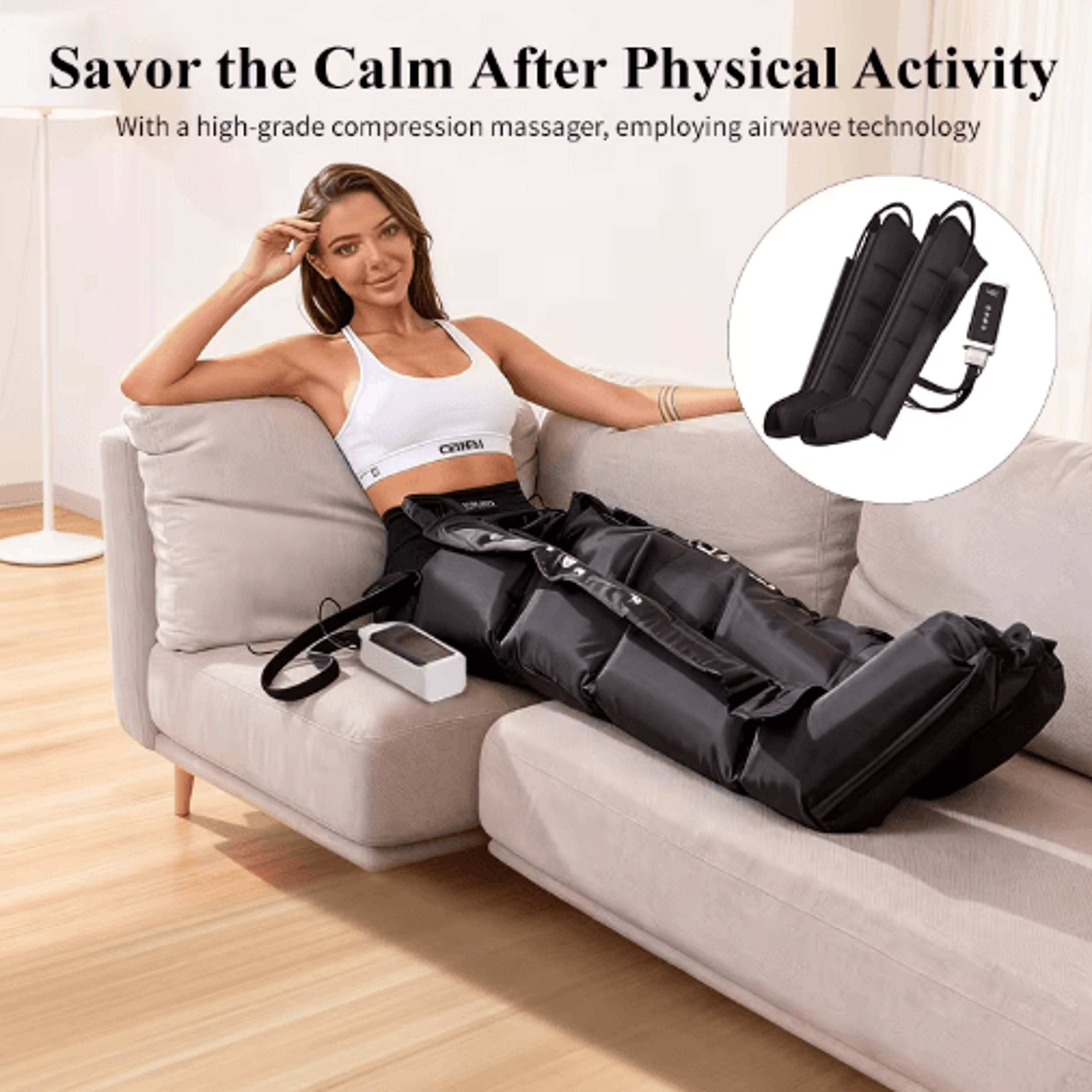 Professional Full Body Massage System  Dynamic Compression Massager With 2 Accessories EU Plug 7