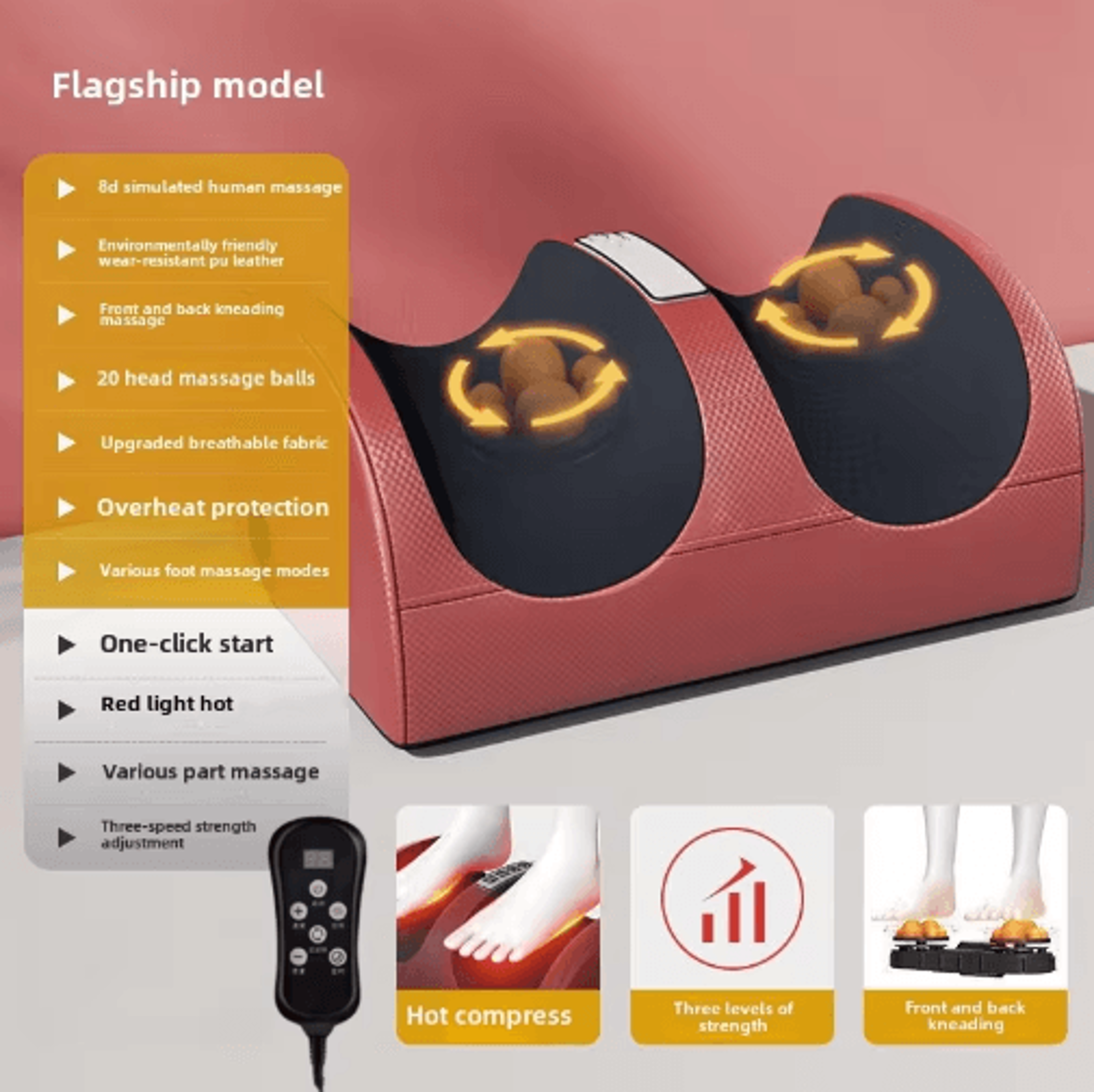 Heated Foot Massage Machine With Deep Kneading  Constant Temperature Foot Calf  Arm Massager 1
