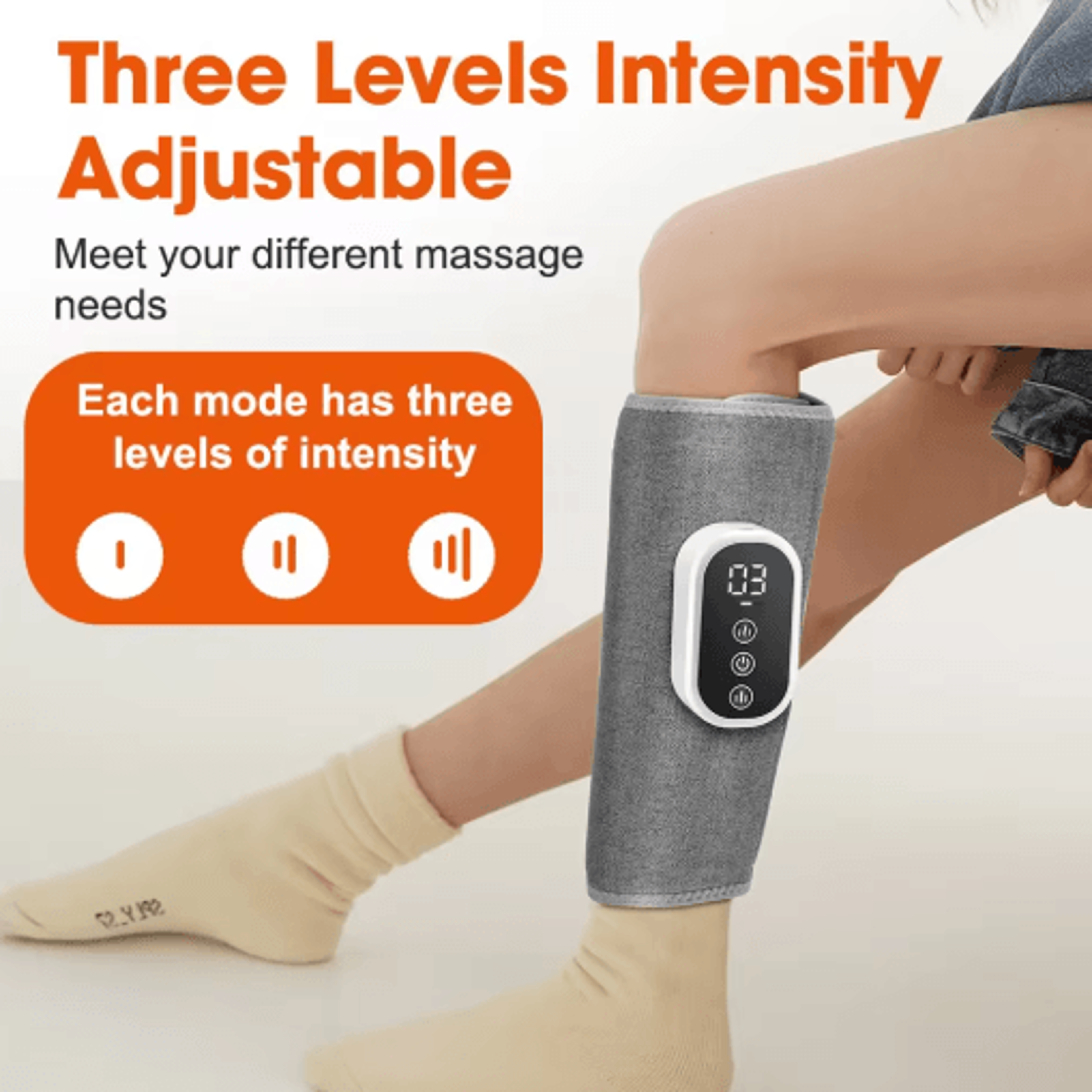 Wireless Leg  Calf Massager With 3Level Air Compression And Hot Compress 4