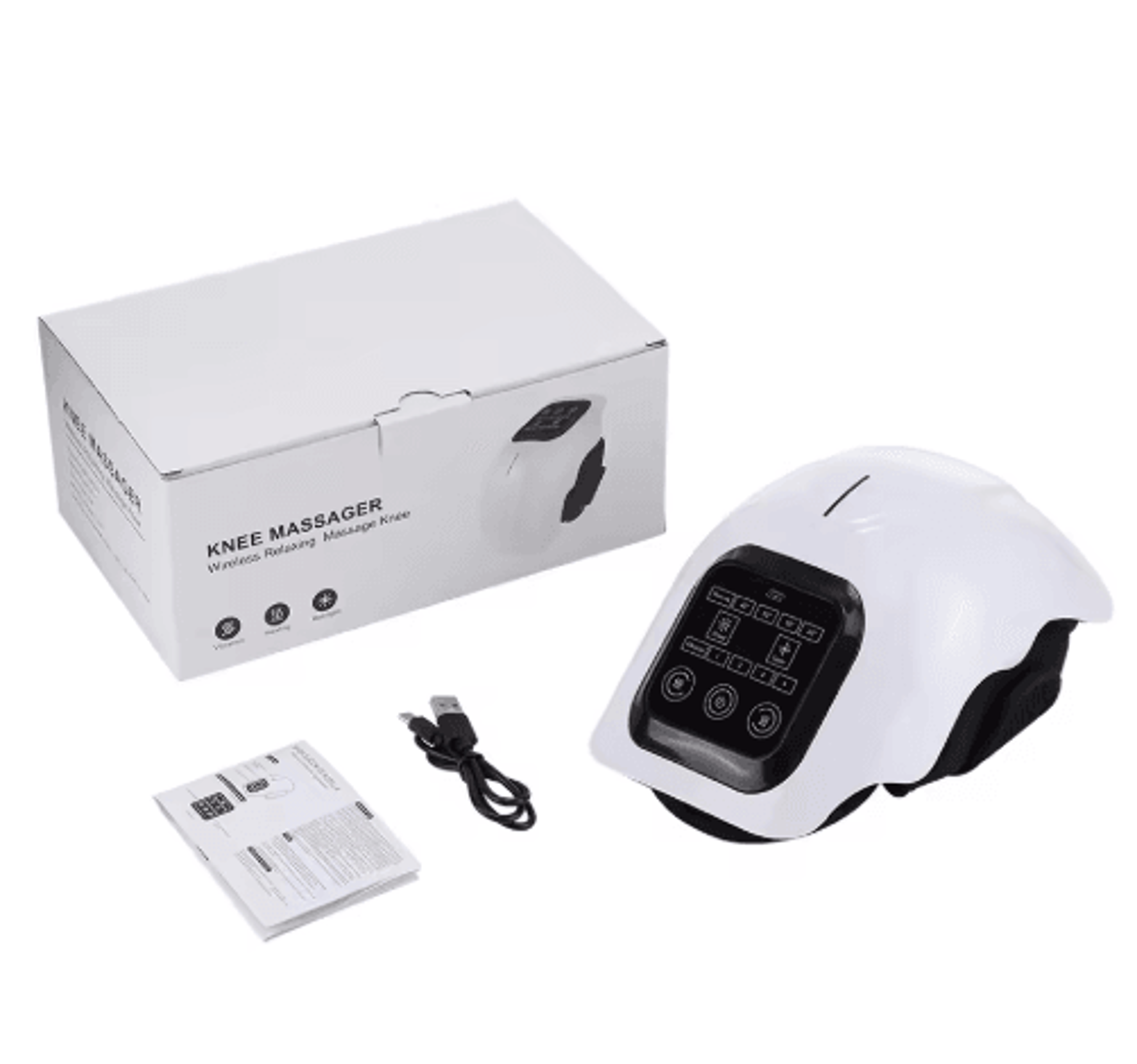 Cordless Heated Knee Massager With Infrared Warmth  4Level Vibration 1