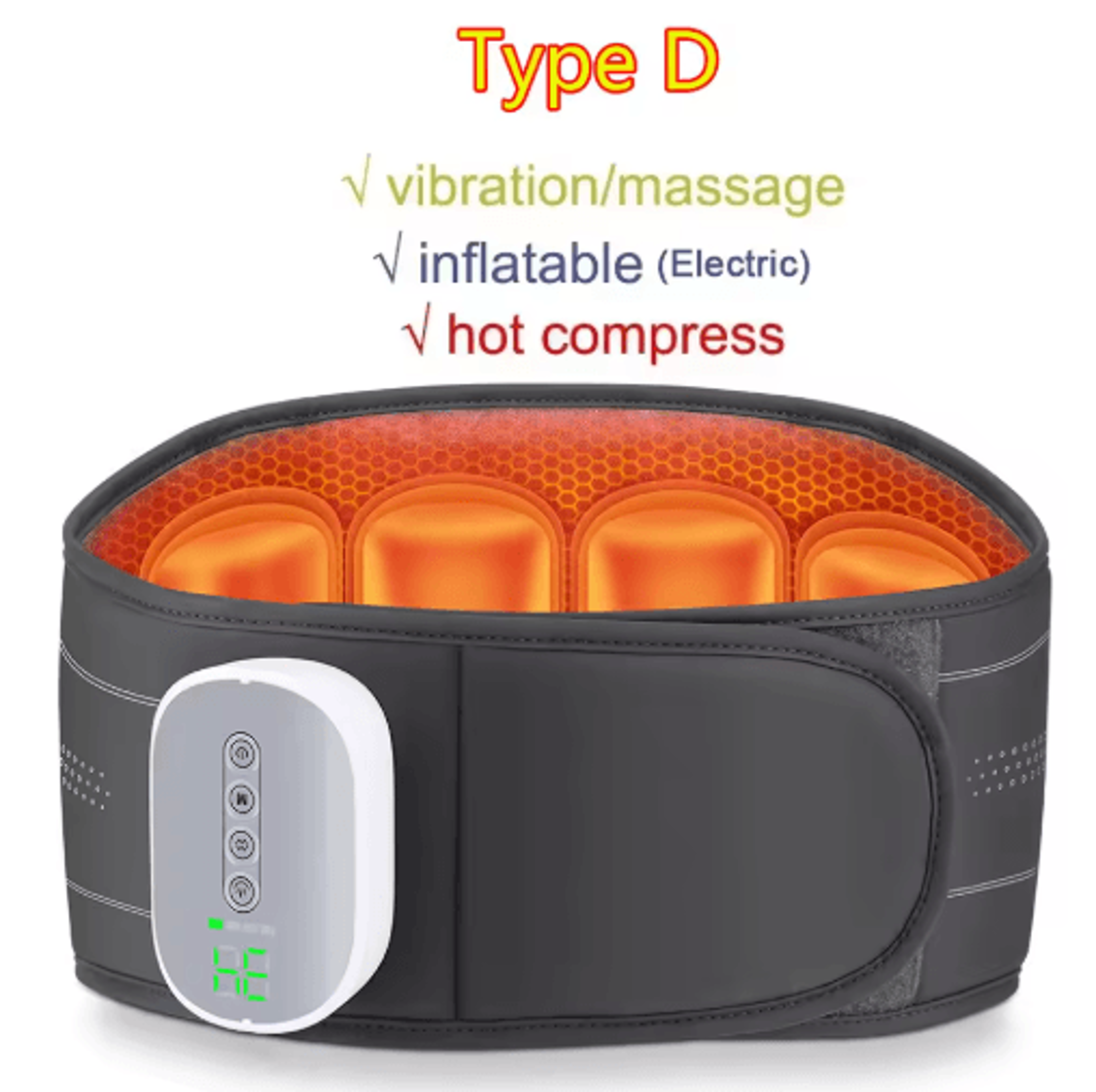 Inflatable Lumbar Support Belt With Heat  Vibration For Lower Back Comfort 5