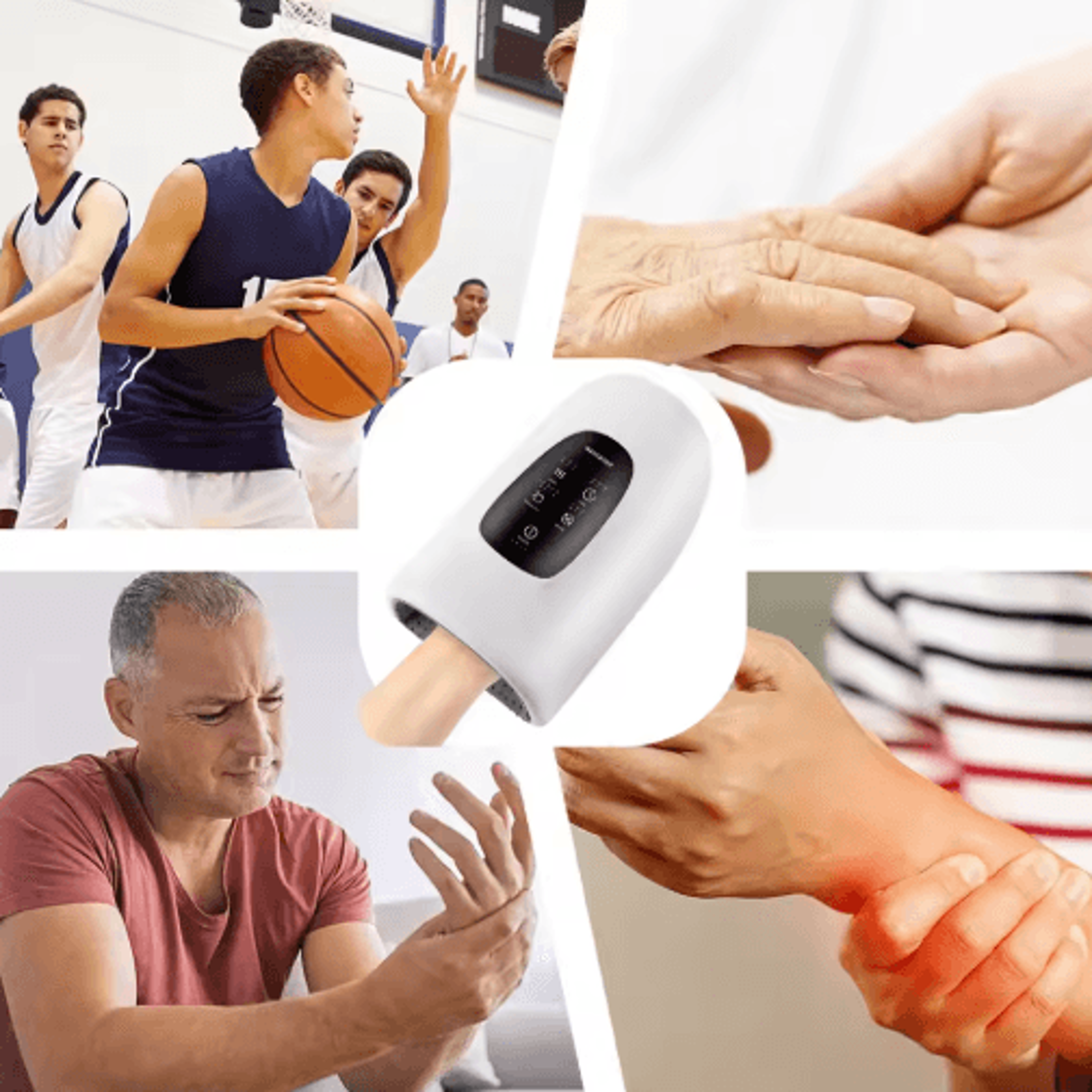 Cordless Air Compression Hand Massager With Heat For Finger  Palm Relaxation 7