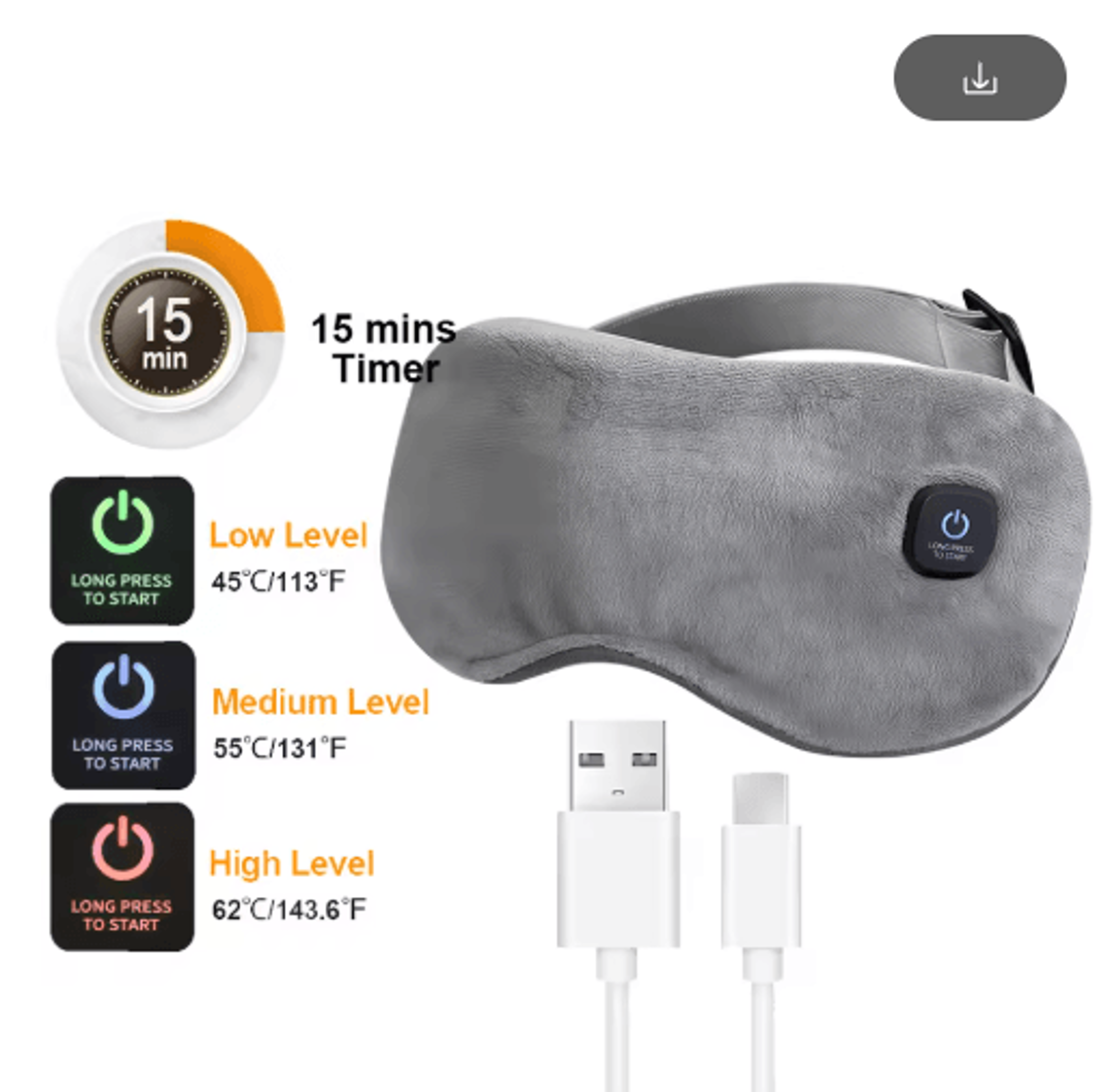 Heated Eye Mask For Dry Eyes  Washable Warm Eye Compress Sleep Mask With Light Blocking Design 1