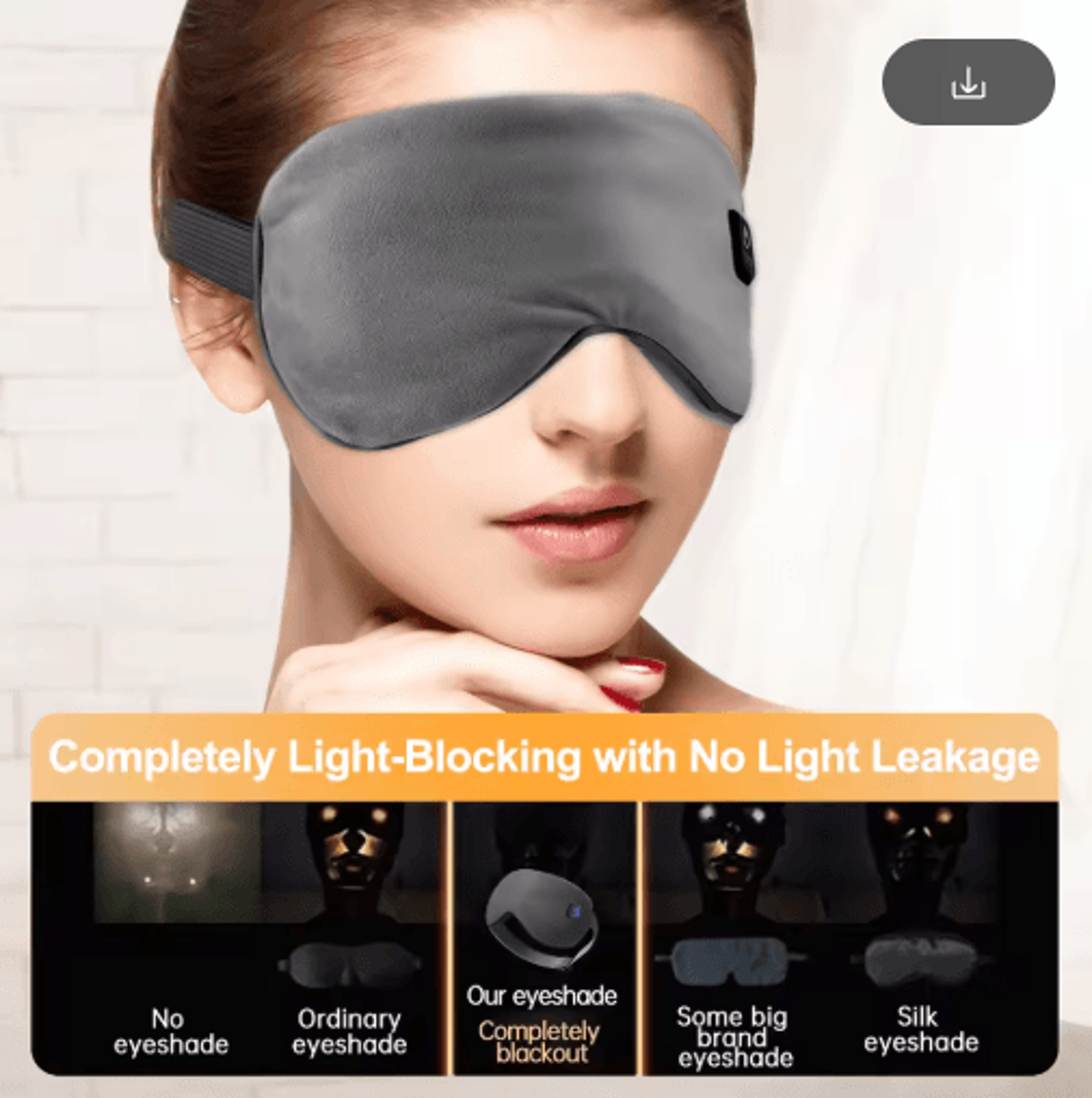 Heated Eye Mask For Dry Eyes  Washable Warm Eye Compress Sleep Mask With Light Blocking Design 4