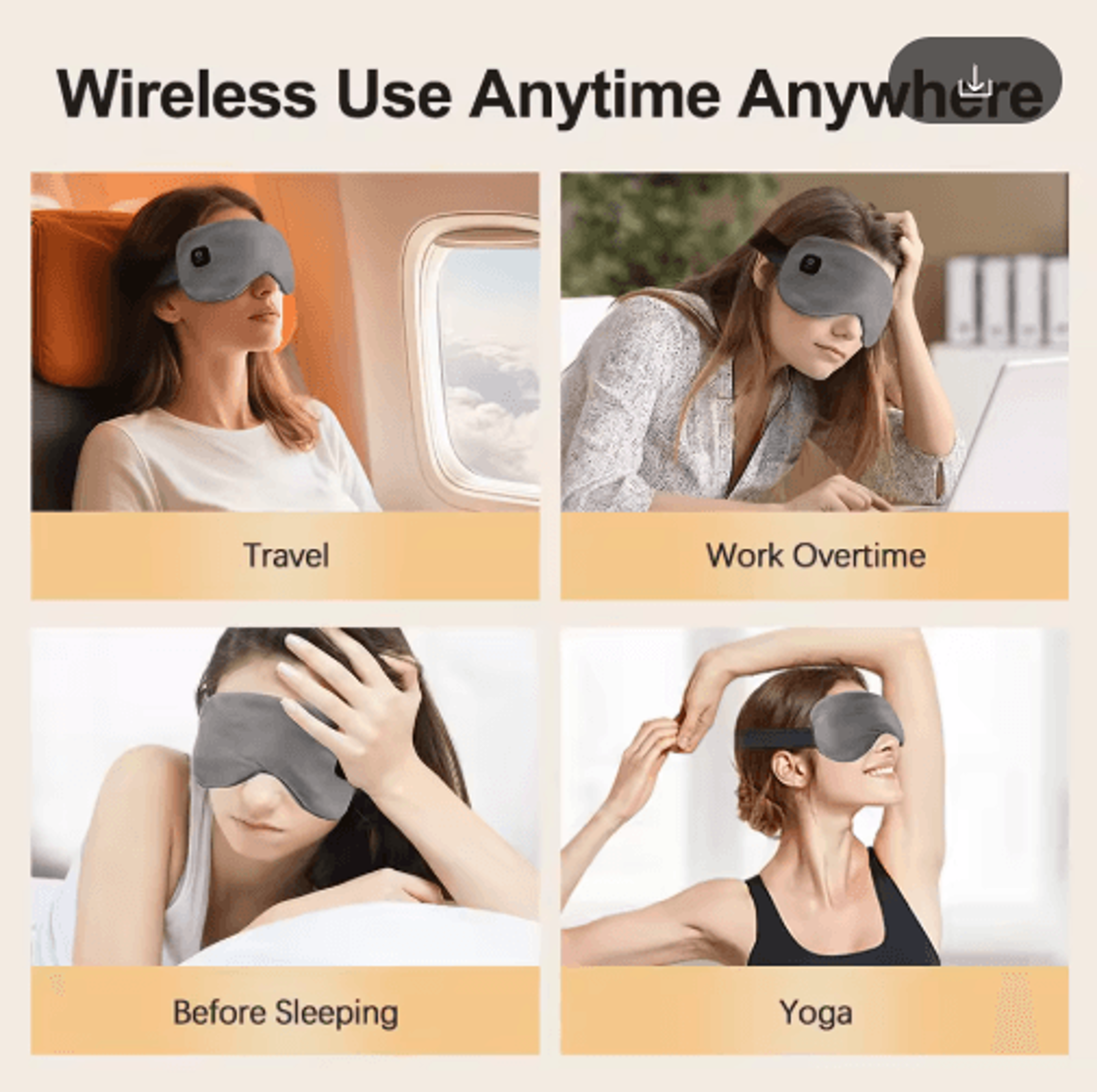 Heated Eye Mask For Dry Eyes  Washable Warm Eye Compress Sleep Mask With Light Blocking Design 5