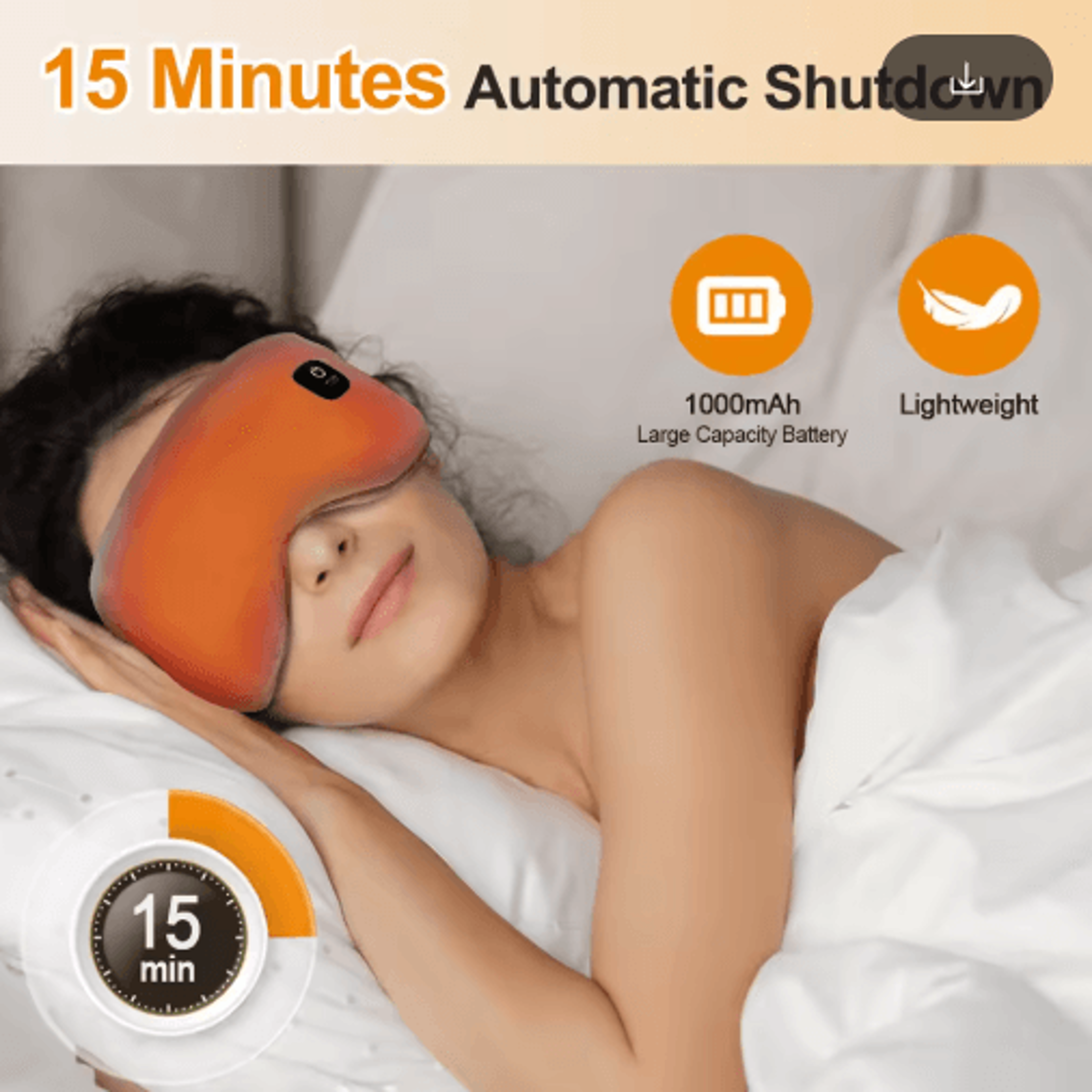 Heated Eye Mask For Dry Eyes  Washable Warm Eye Compress Sleep Mask With Light Blocking Design 7