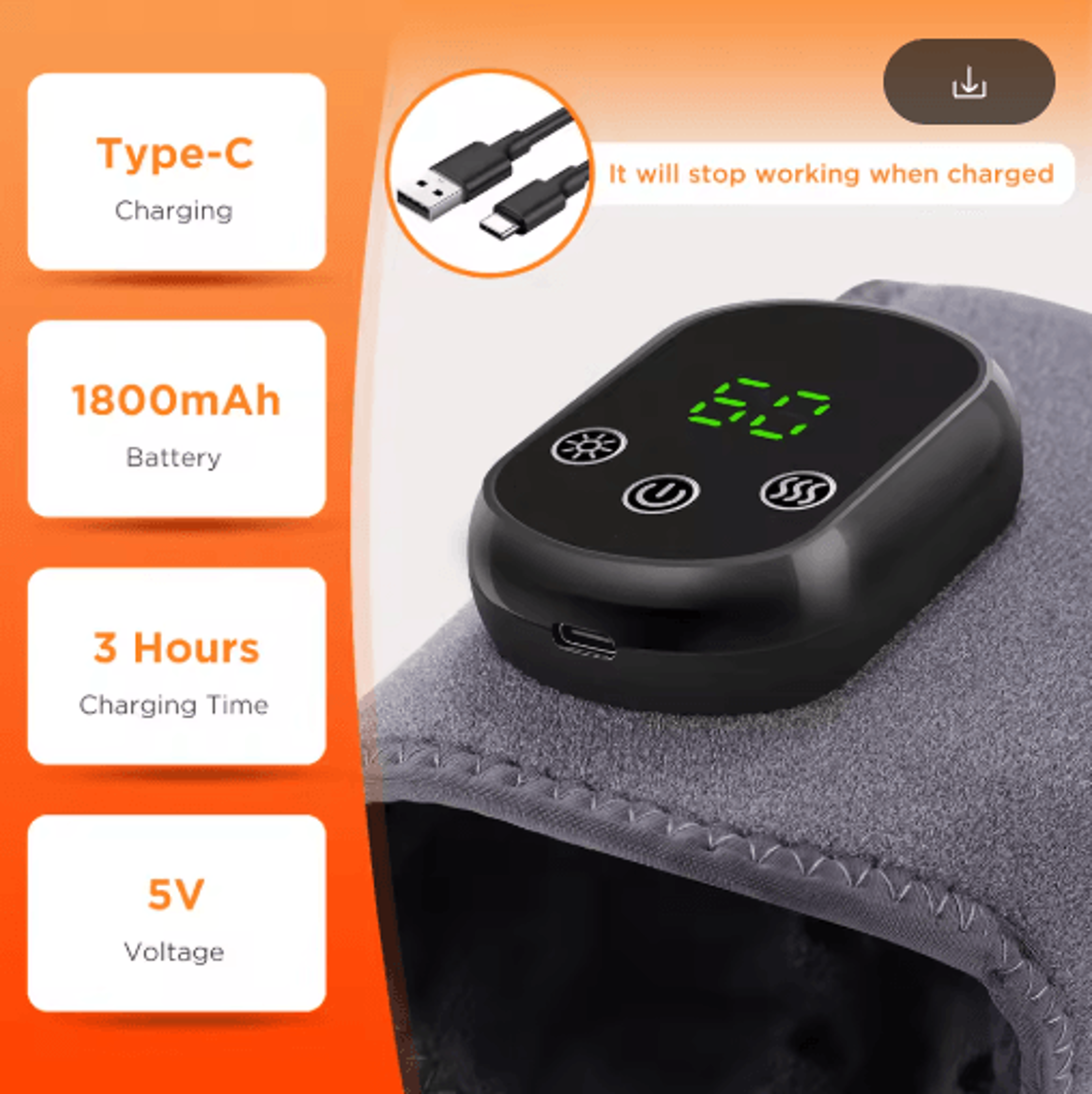 Cordless Electric Ankle Massager With Infrared Heat  Vibration  Heated Ankle Brace For Joint  Muscl 6