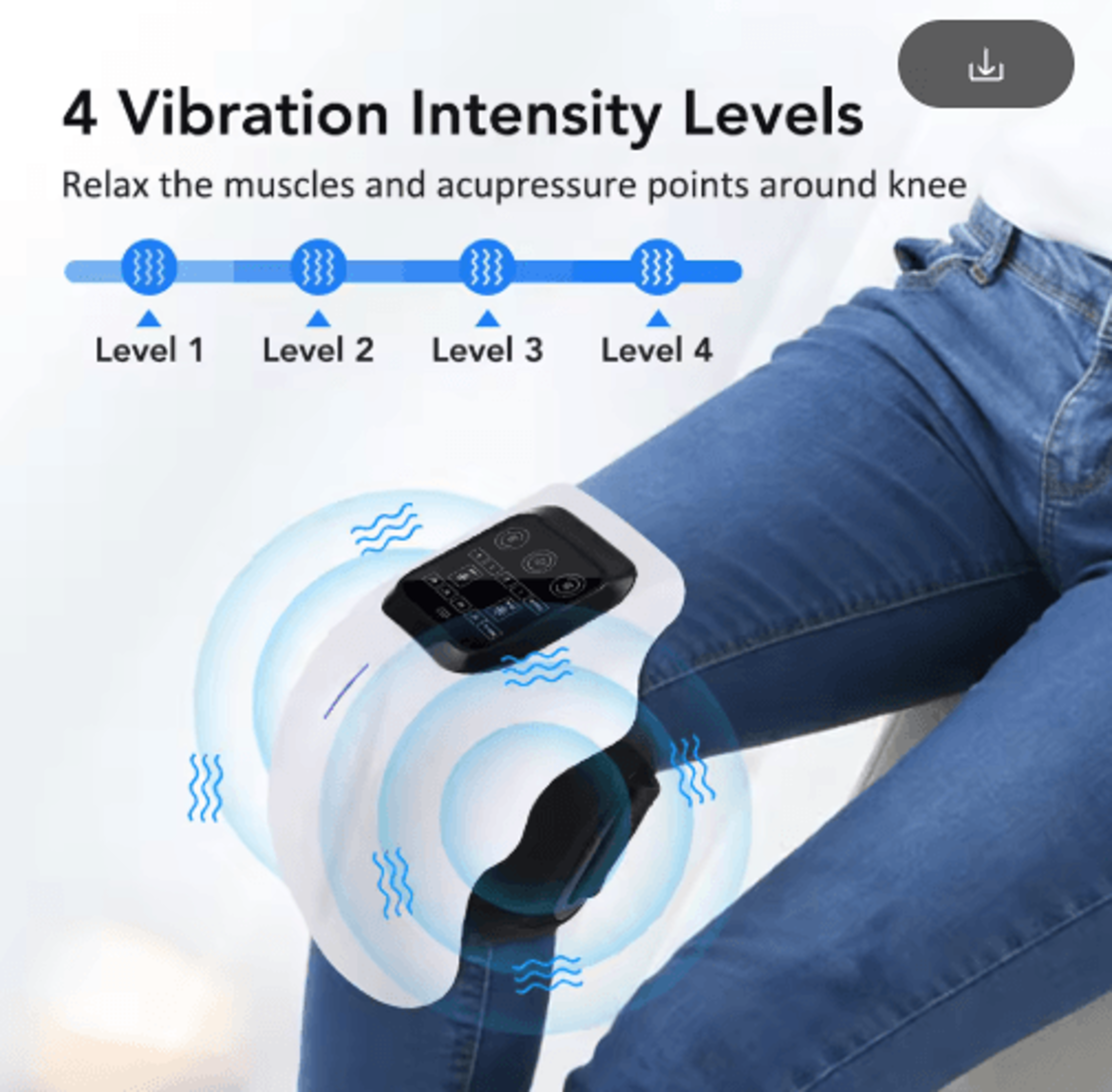 Cordless Knee Massager With Infrared Heat  Vibration  Electric Heated Knee Brace For Joint Support 2