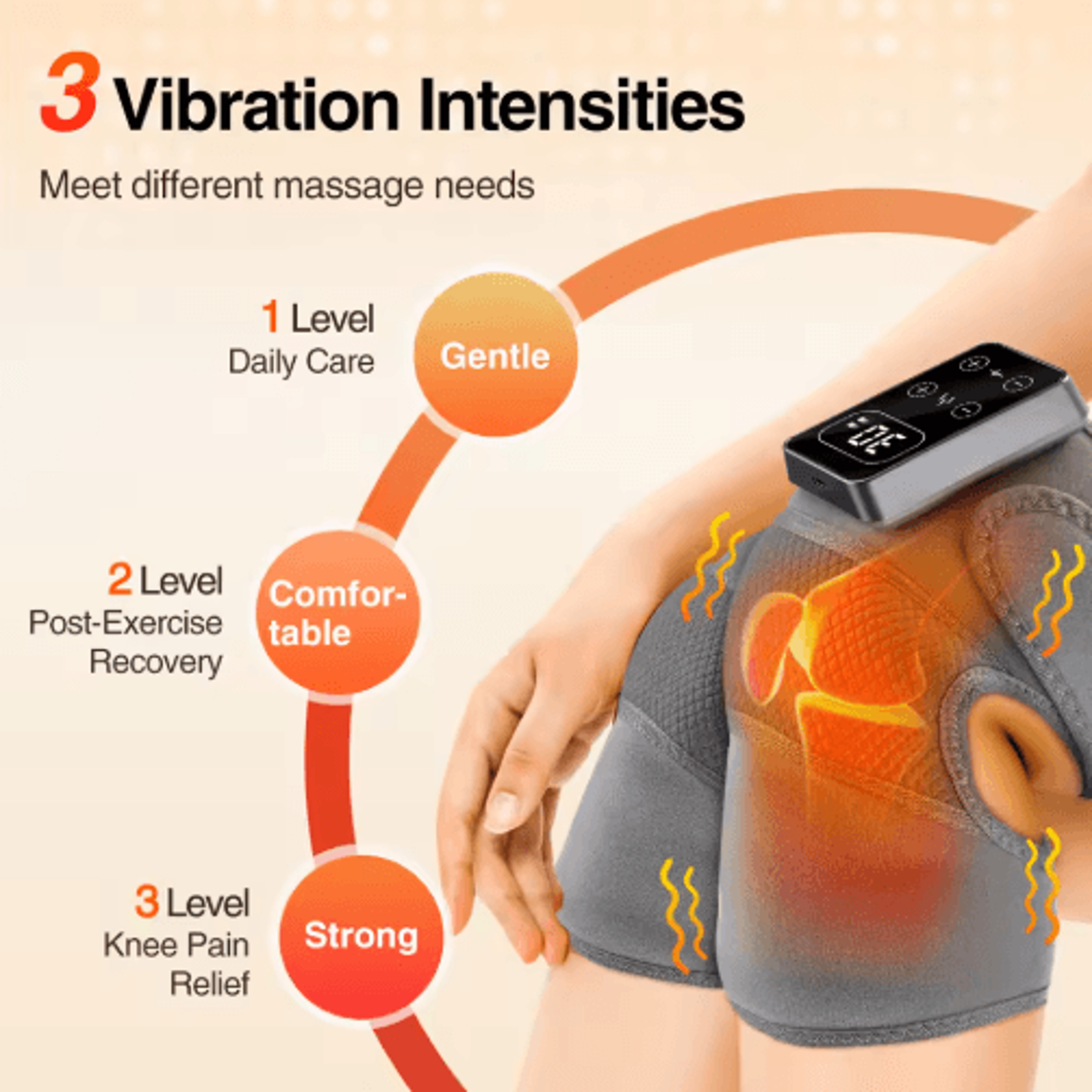 Electric Heated Knee Massager With Vibration  MultiPurpose Joint Support Wrap For Knee Shoulder  El 5