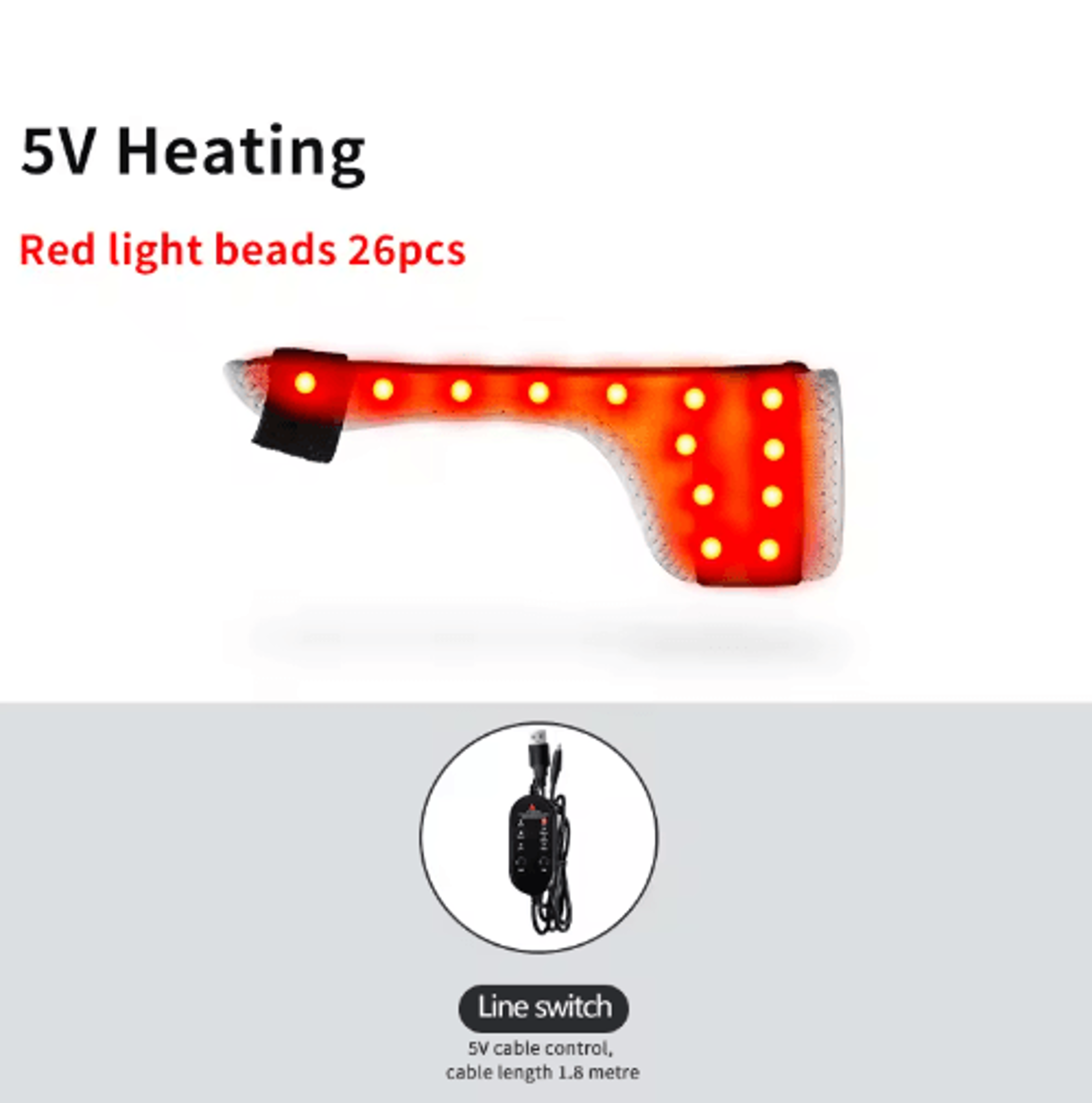 Red Light Heated Finger  Wrist Support Brace  Electric Heating Pad With Vibration  Adjustable Heat 2