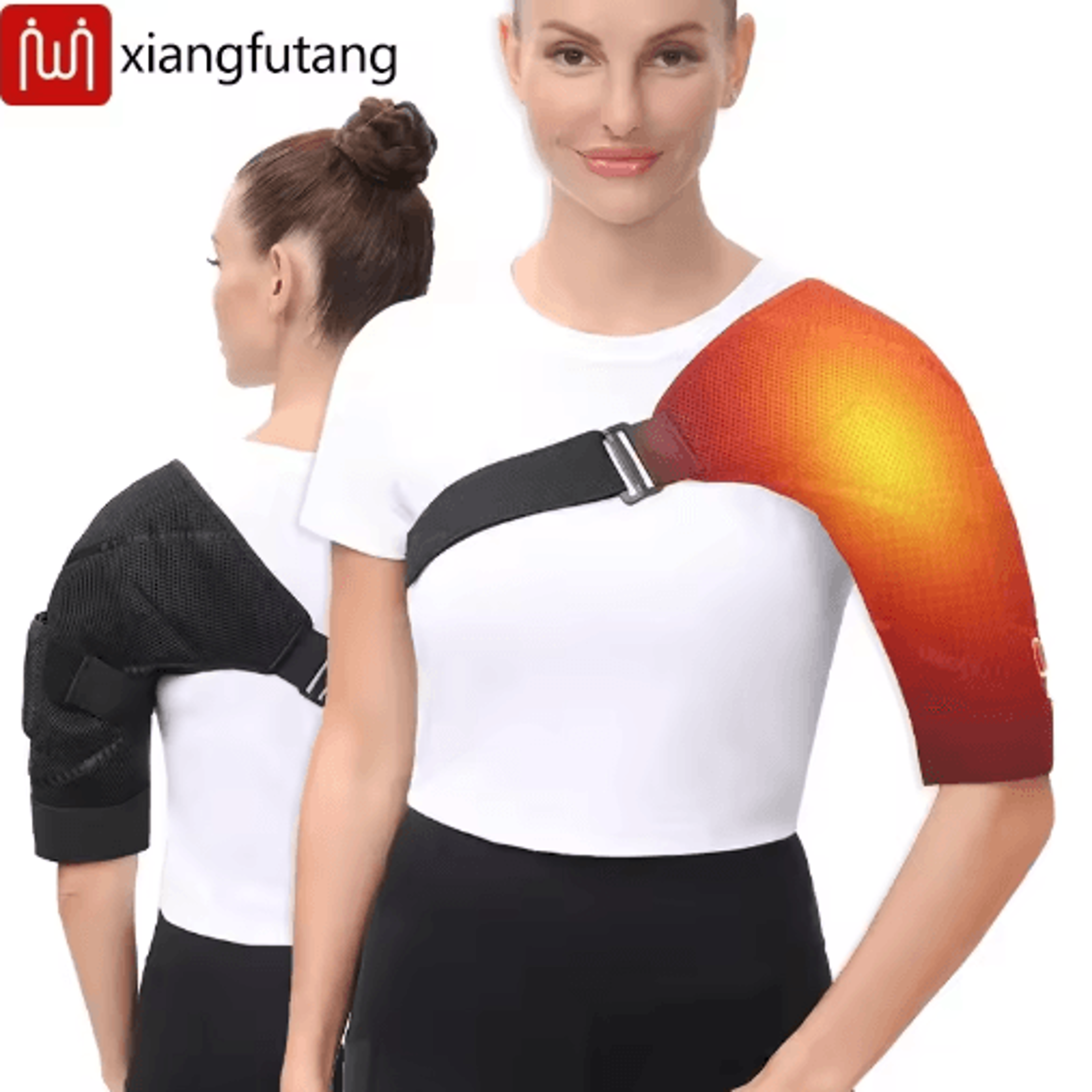Electric Heated Shoulder Brace Massager  Adjustable Heating Pad With 3 Temperature Levels For Left  0