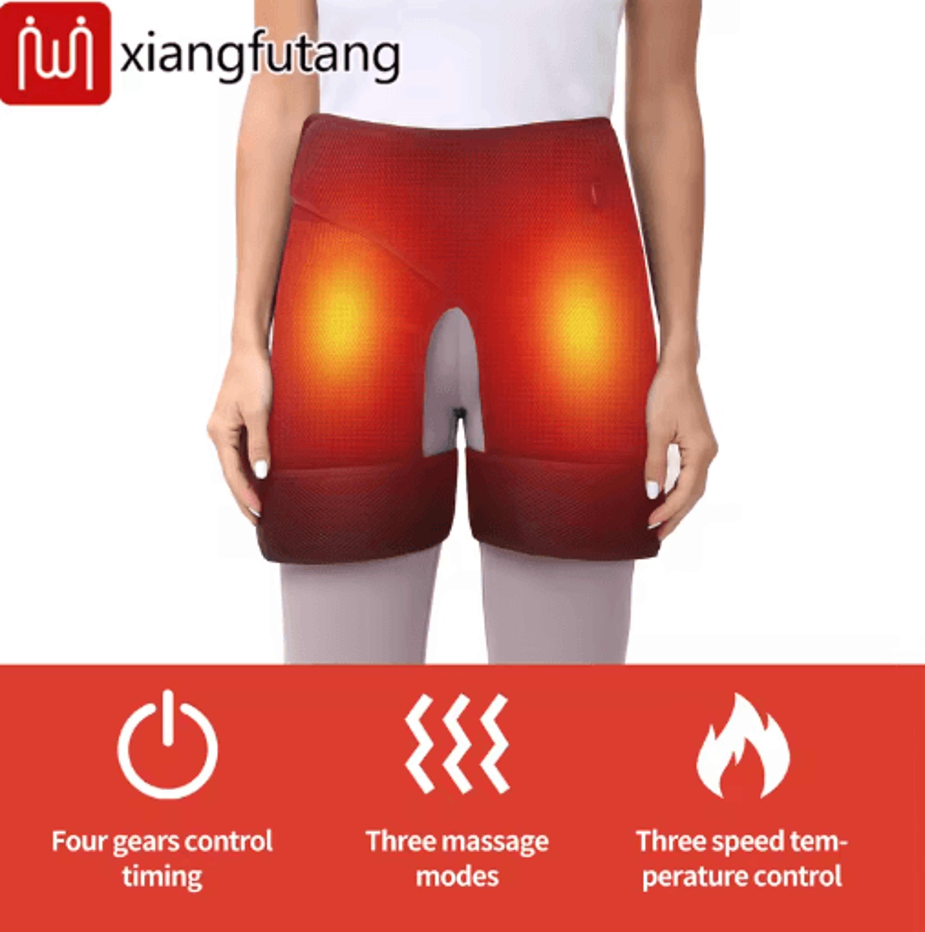 Electric Heated Dual Hip Support Wrap  Vibration Hip Massager For Waist Hips  Thighs 5