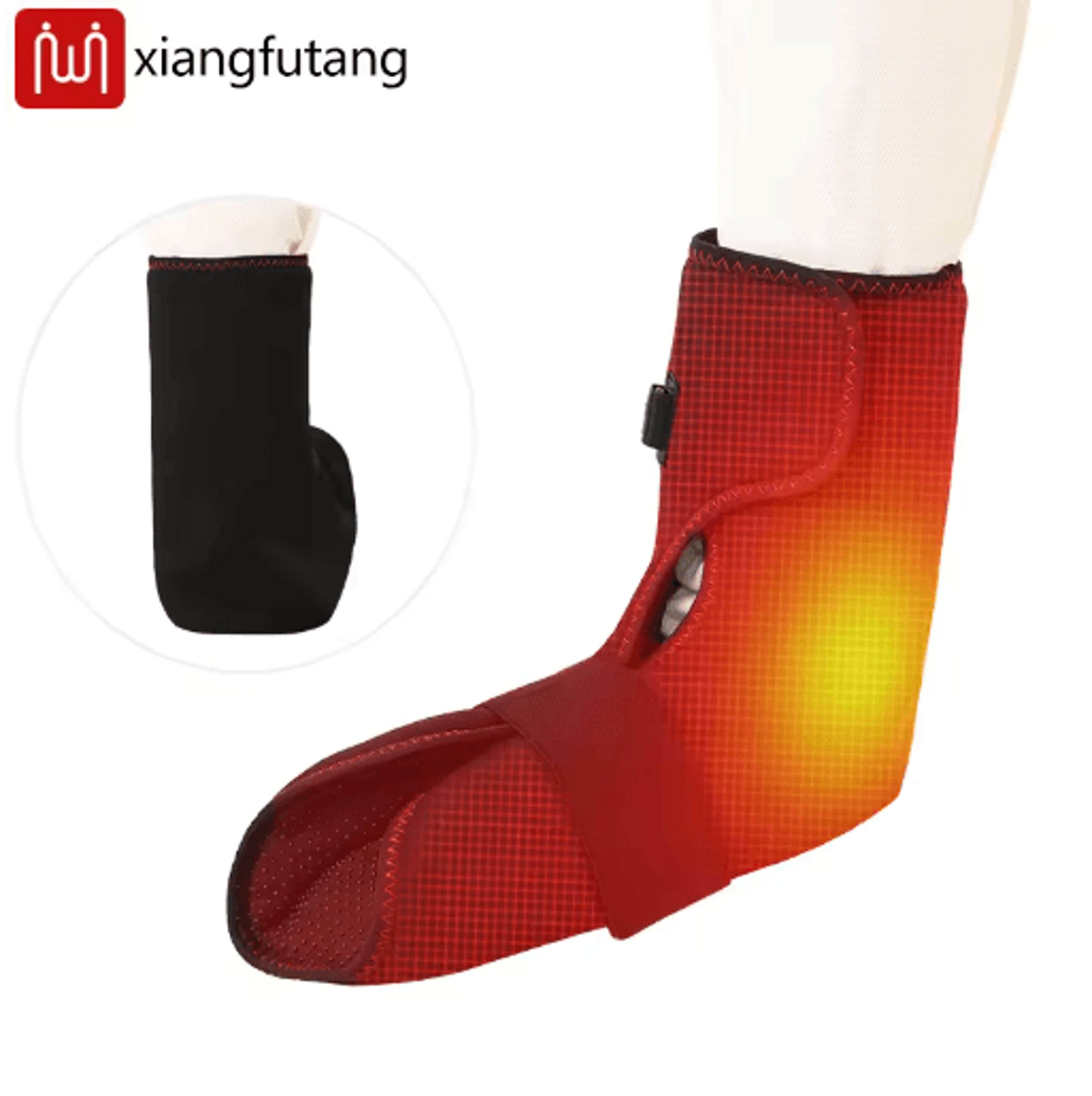 Electric Heated Foot Wrap With Vibration  Deep Heating Foot  Ankle Massager For Heel Comfort 7