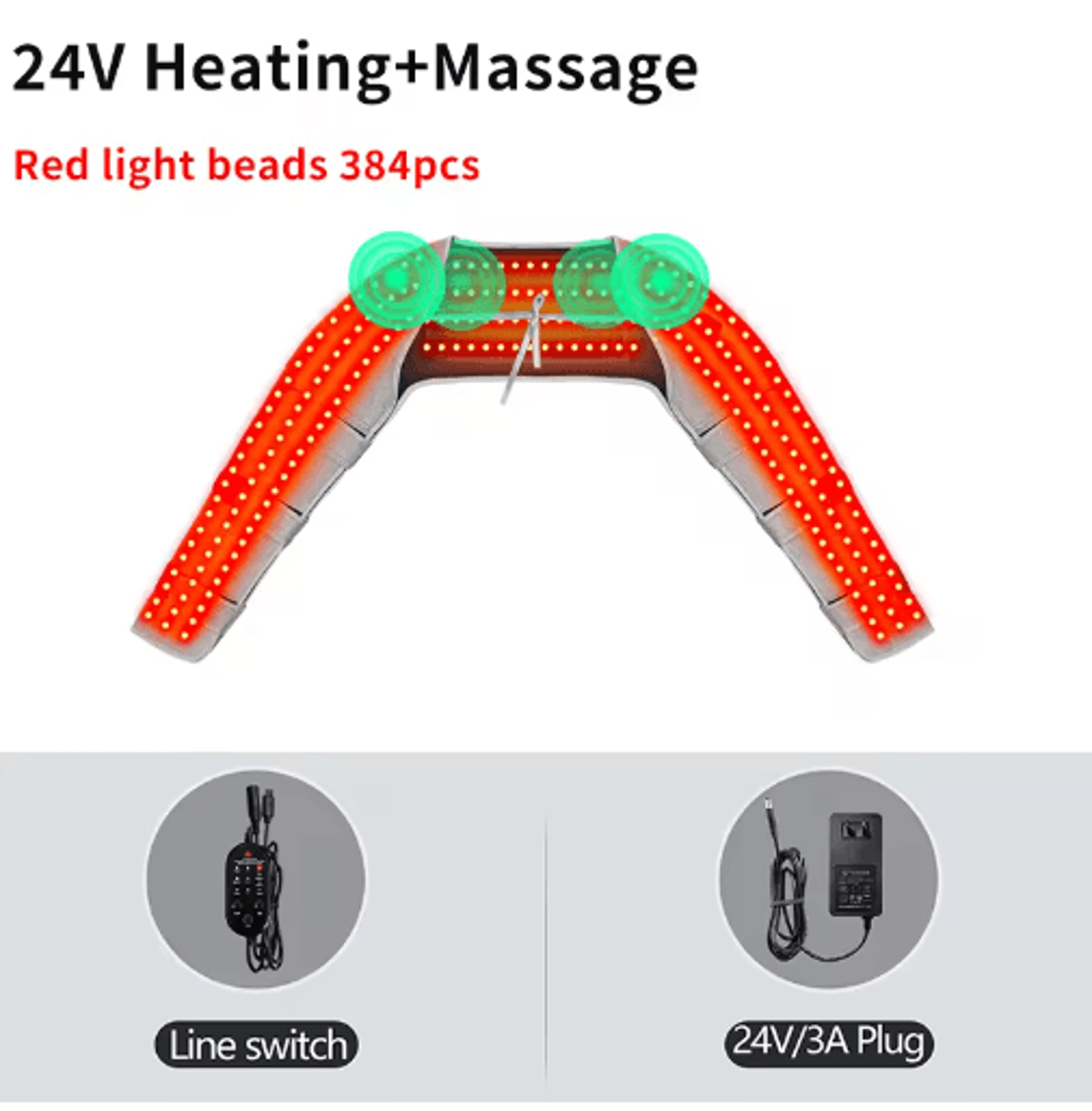 Red Light Heated Shoulder  Arm Wrap  Vibration Massager For Shoulder Support And Muscle Comfort 1
