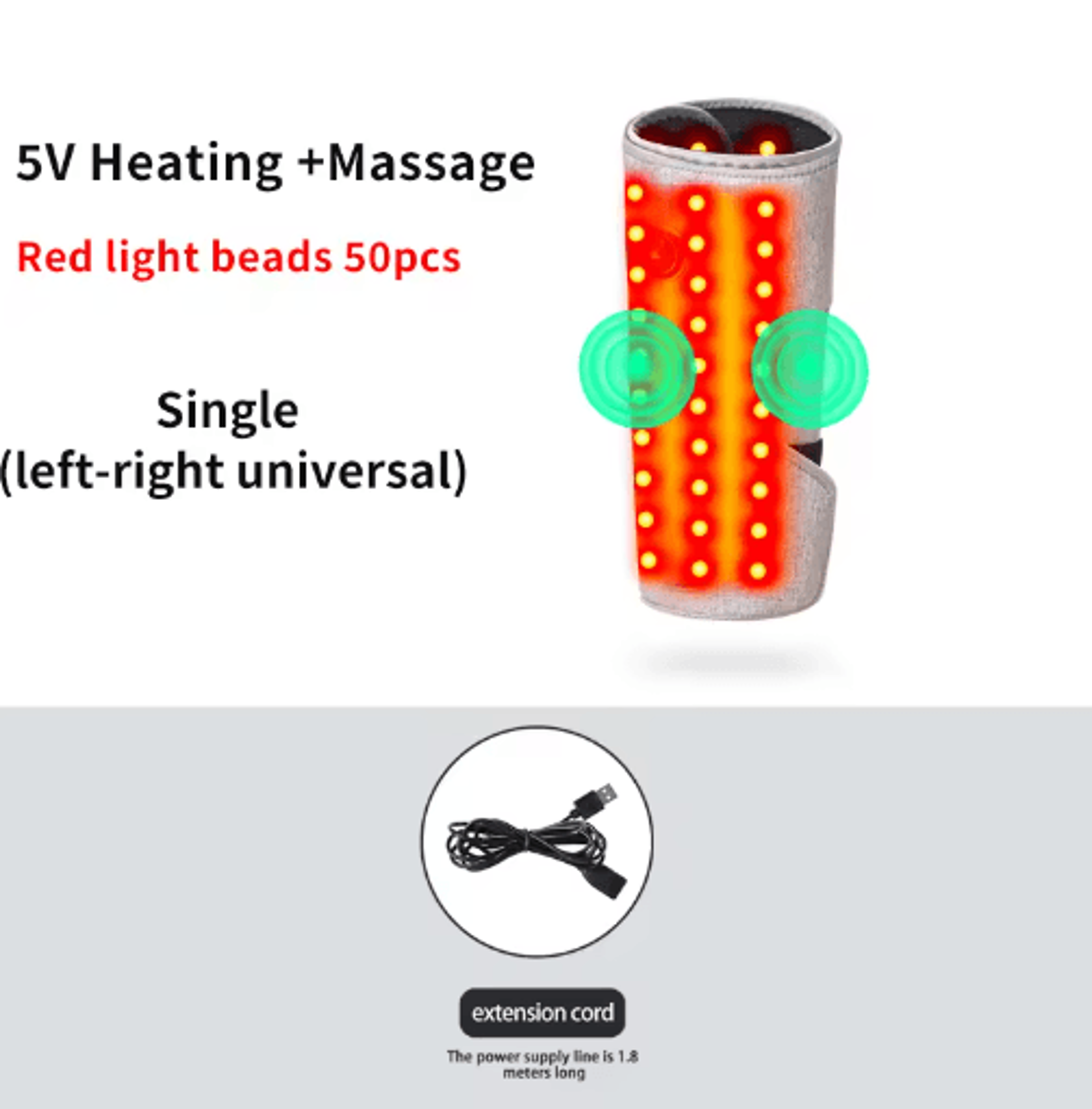 Red Light Electric Heated Calf Massager  Leg Support Wrap With 3 Vibration Modes 3