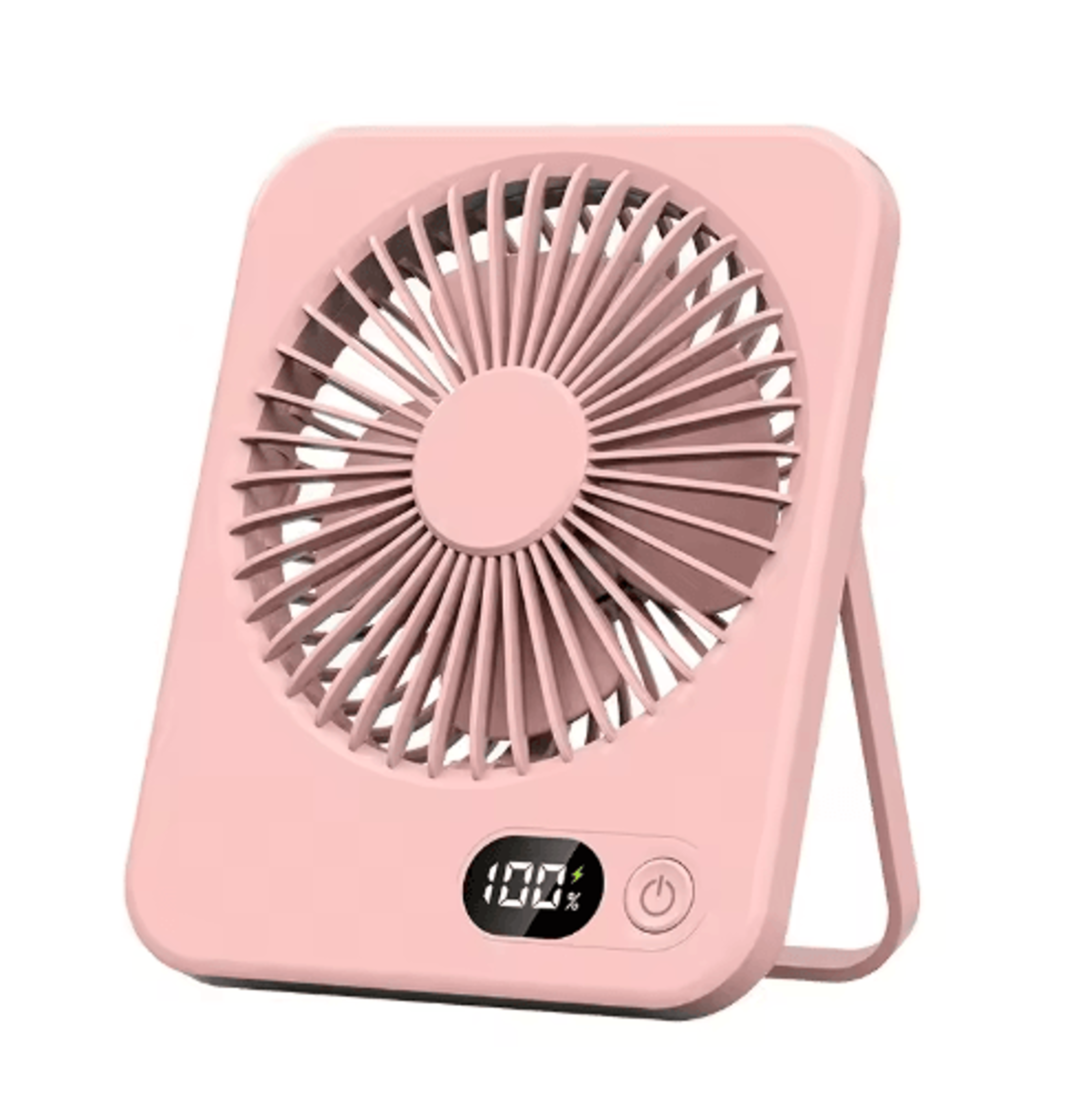 Portable USB Rechargeable Desk Fan  Foldable Personal Table Fan With 5 Speeds  Power Display 3