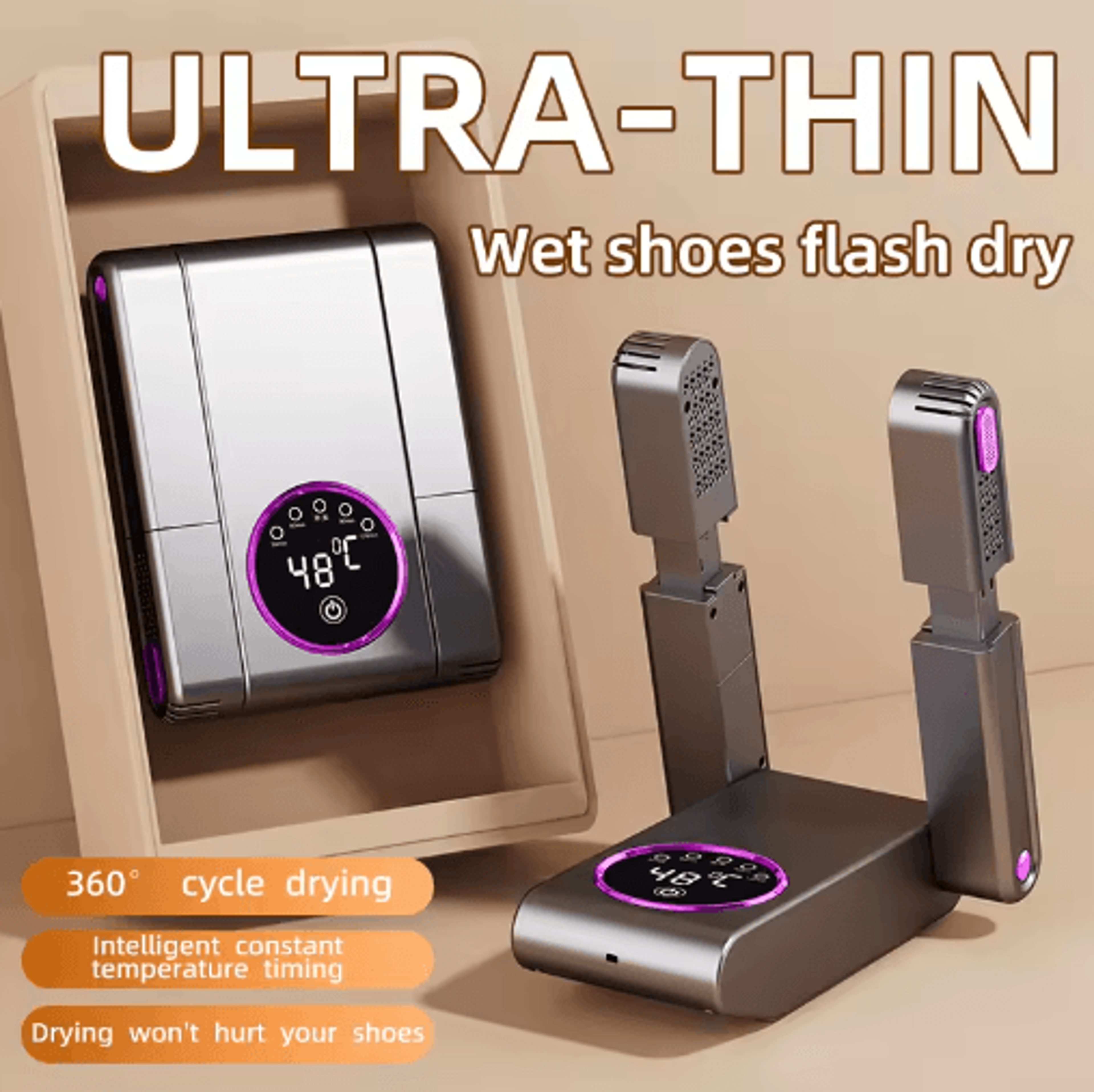 Intelligent Shoe Dryer  Boot Warmer With Adjustable Timer  Quick Drying Deodorizing  Sterilizing He 7