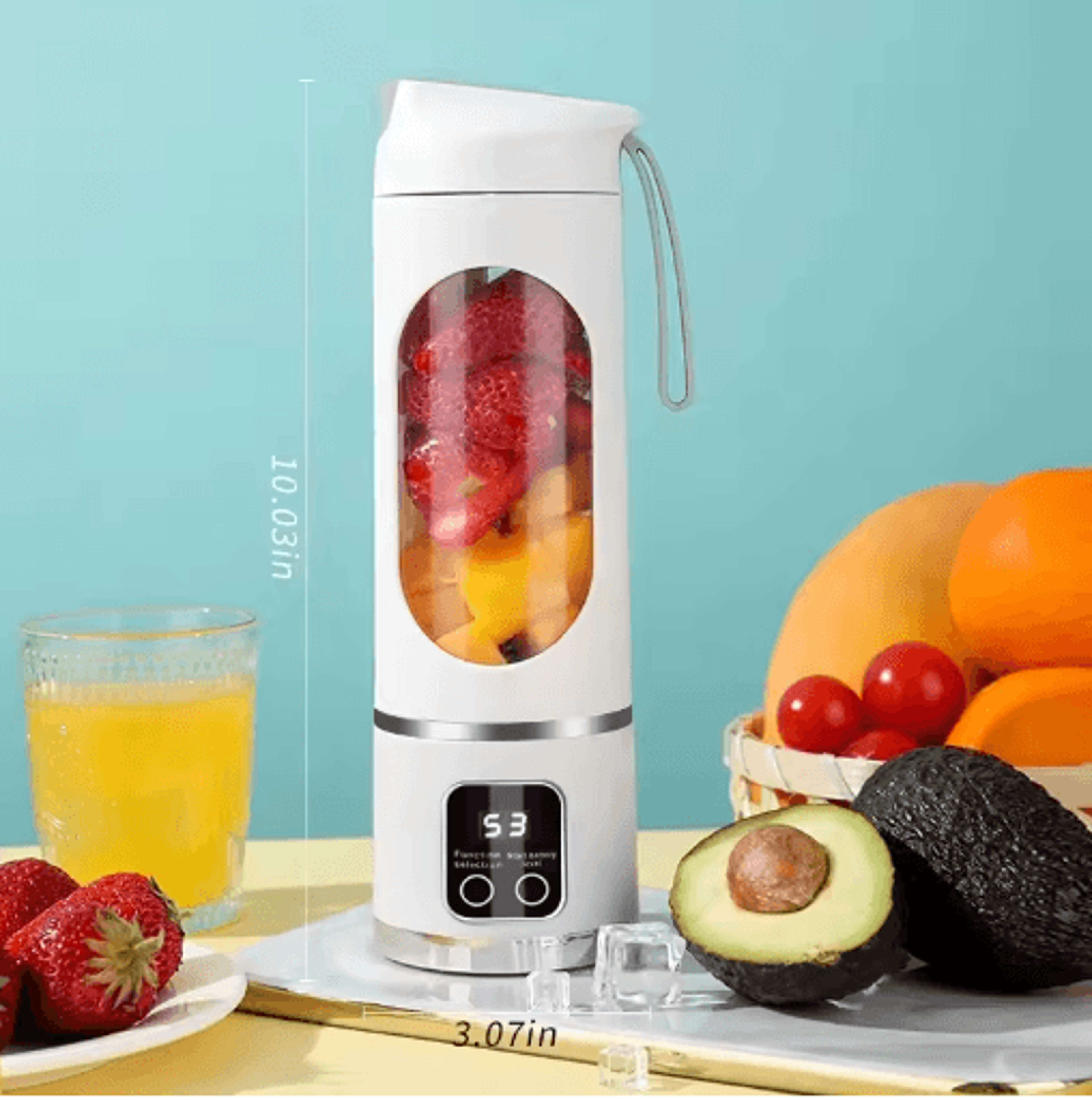 Portable USB Rechargeable Blender  450ml 10Blade Smoothie  Ice Crusher Juicer Cup 1