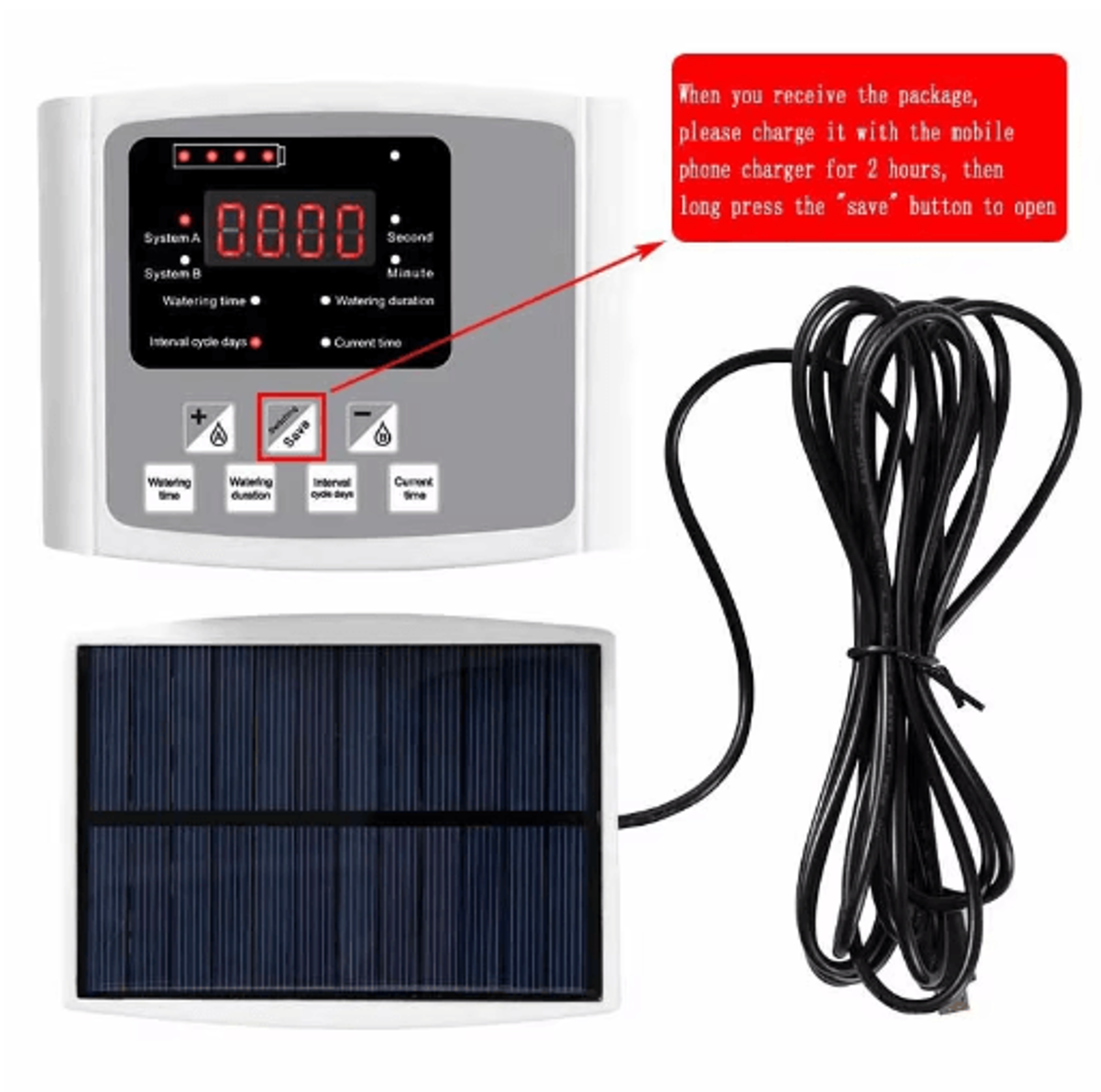 Solar Smart Drip Irrigation System  Automatic Garden Watering Timer With Dual Pump Controller 11