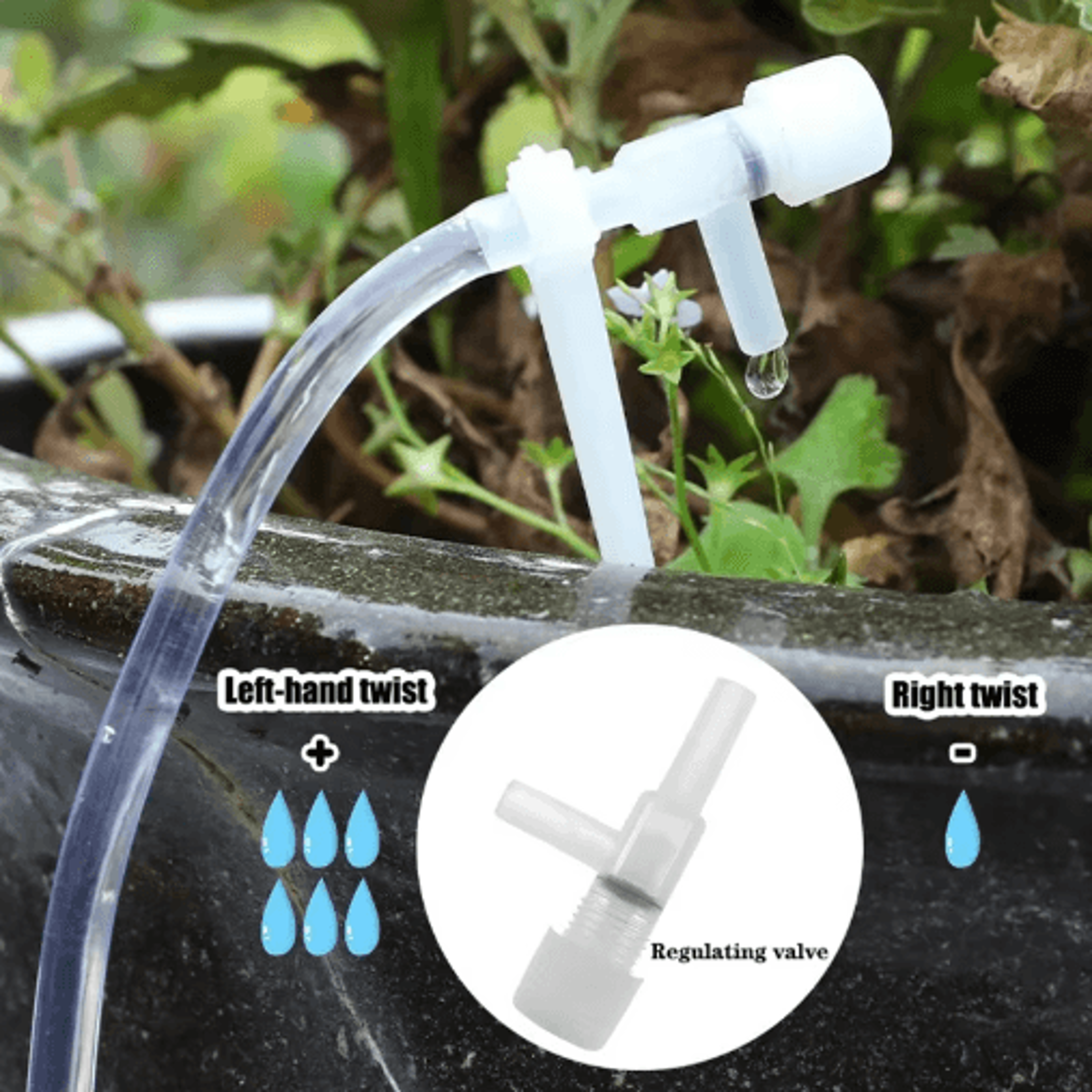 Transparent Adjustable Arrow Dripper  14 Micro Drip Irrigation Connector For 47mm Garden Hose 14