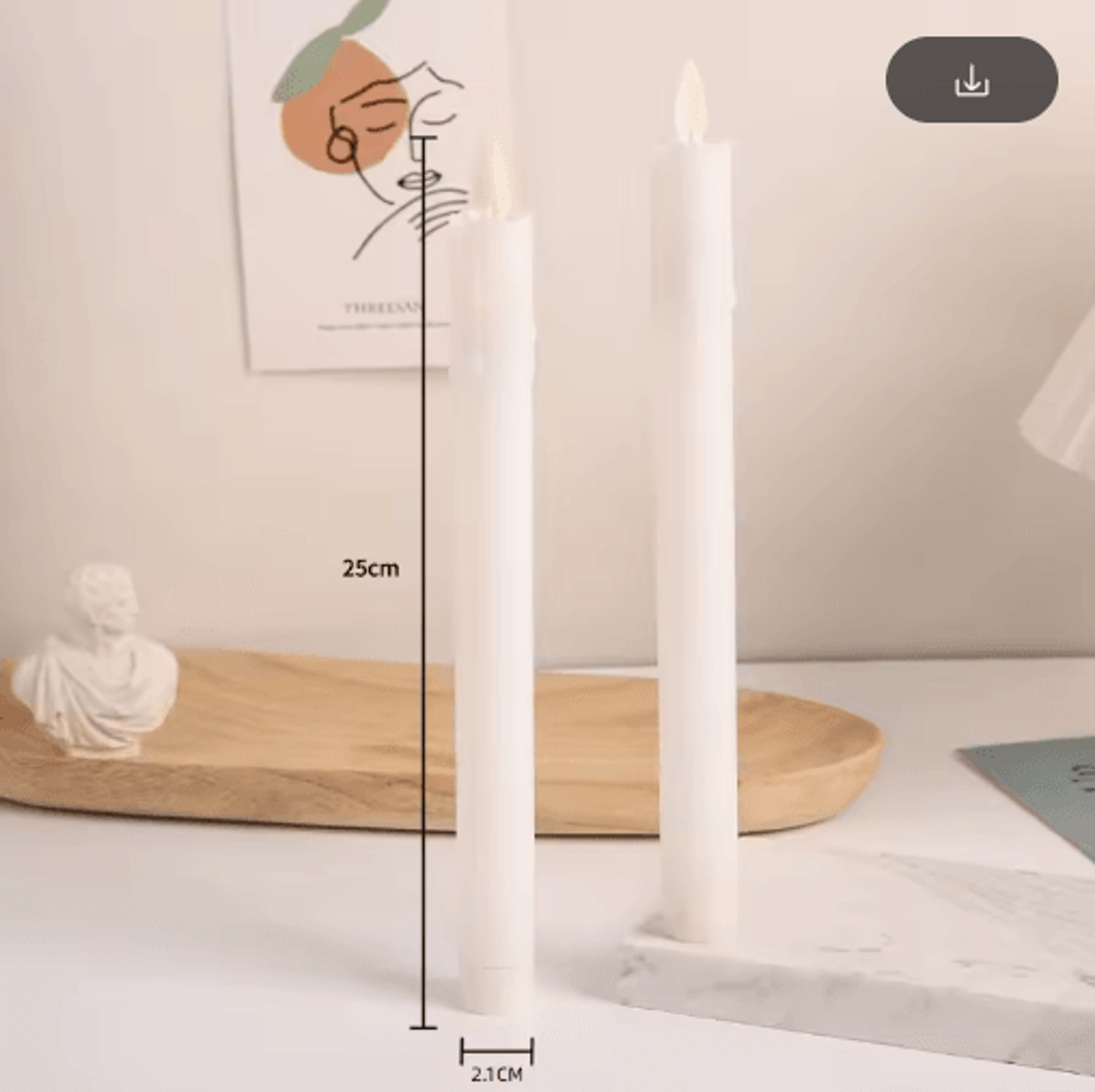 LED Taper Candles With Dancing Moving Wick  Battery Operated Wax Candlesticks With Remote Control H 3