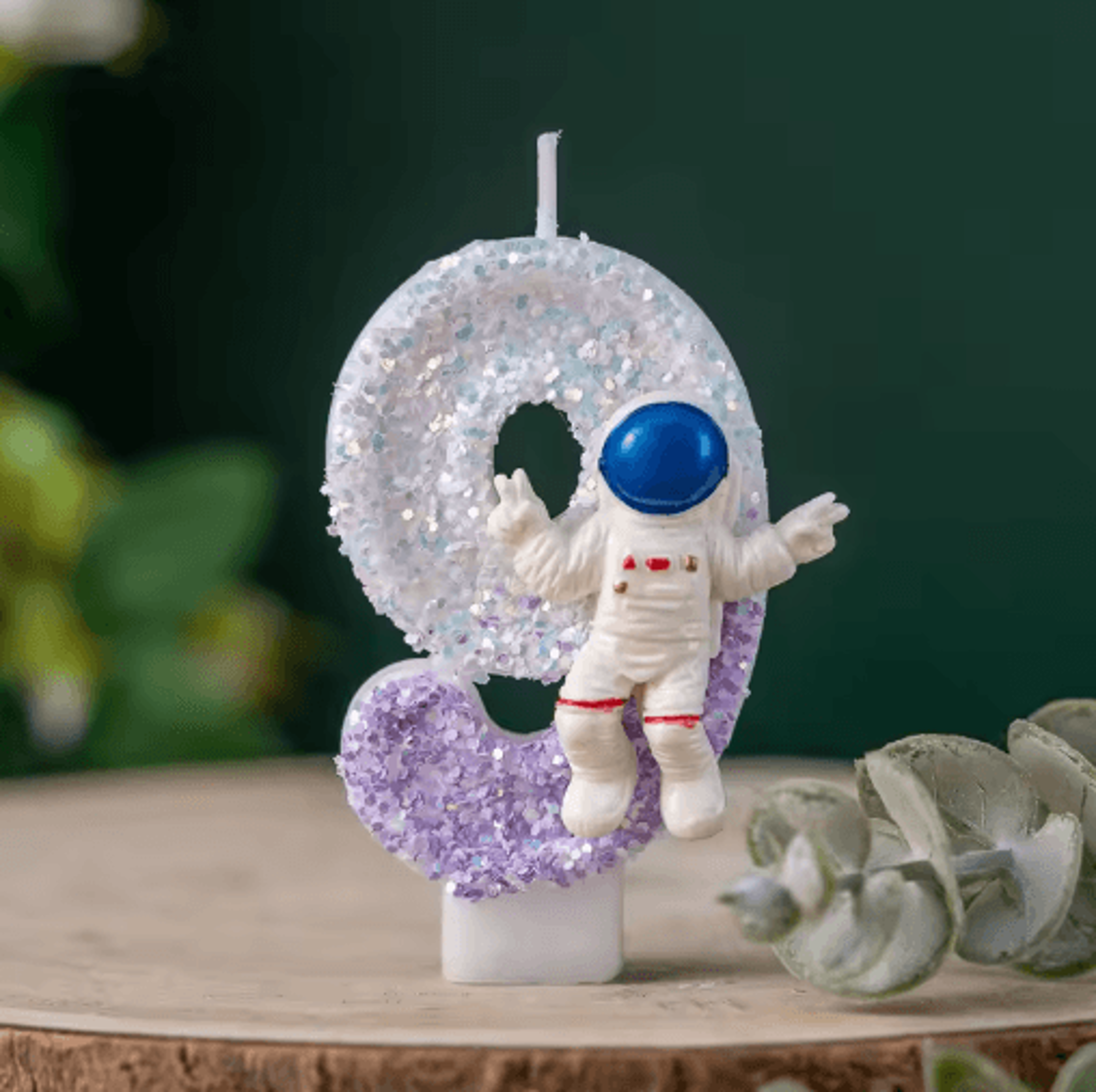 Astronaut Number Birthday Candle  SpaceThemed Digital Cake Topper For Kids Birthday Parties 1