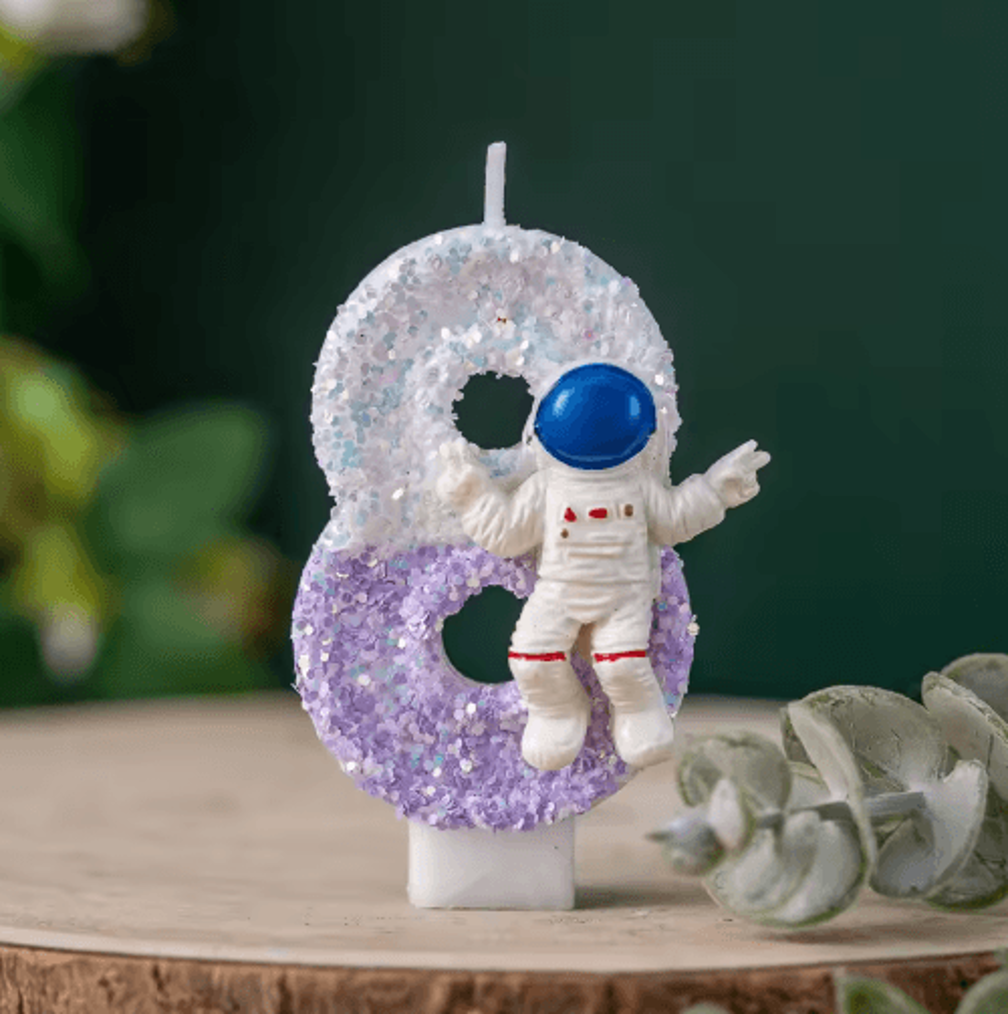 Astronaut Number Birthday Candle  SpaceThemed Digital Cake Topper For Kids Birthday Parties 2