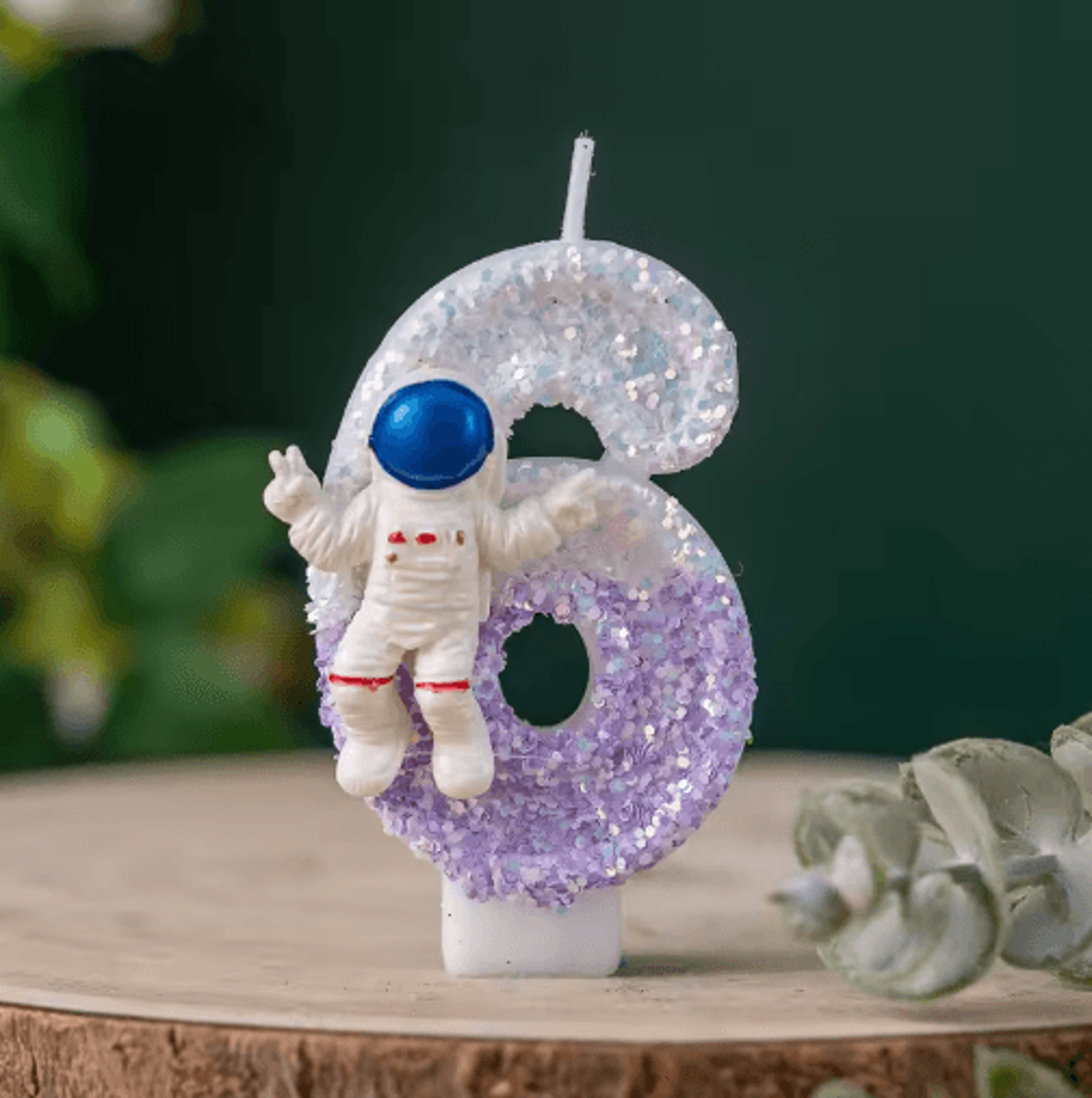 Astronaut Number Birthday Candle  SpaceThemed Digital Cake Topper For Kids Birthday Parties 4