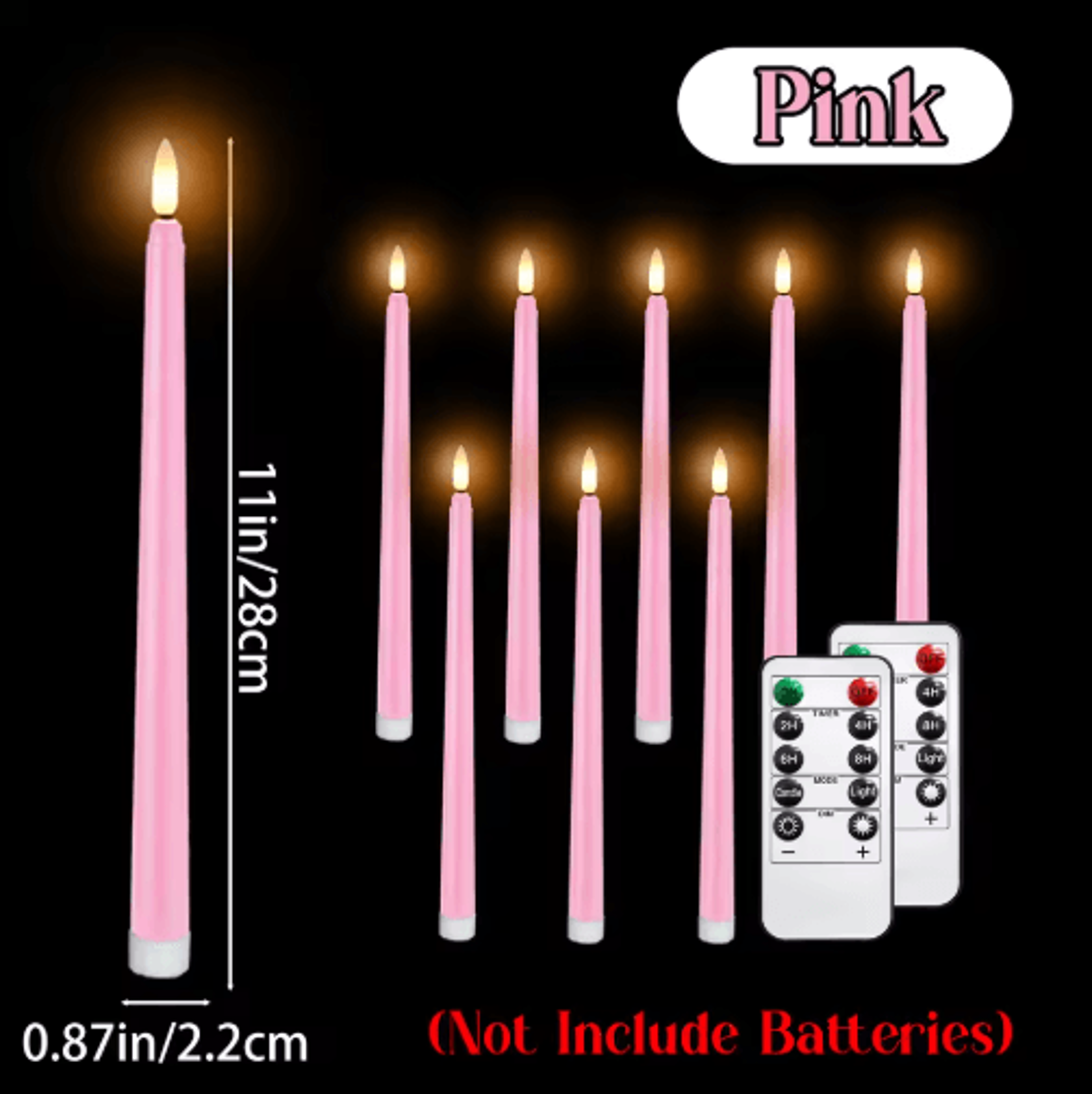 1272PCS Flameless LED Taper Candles With Remote  Flickering Wedding Candles For Parties  Home Decor 3