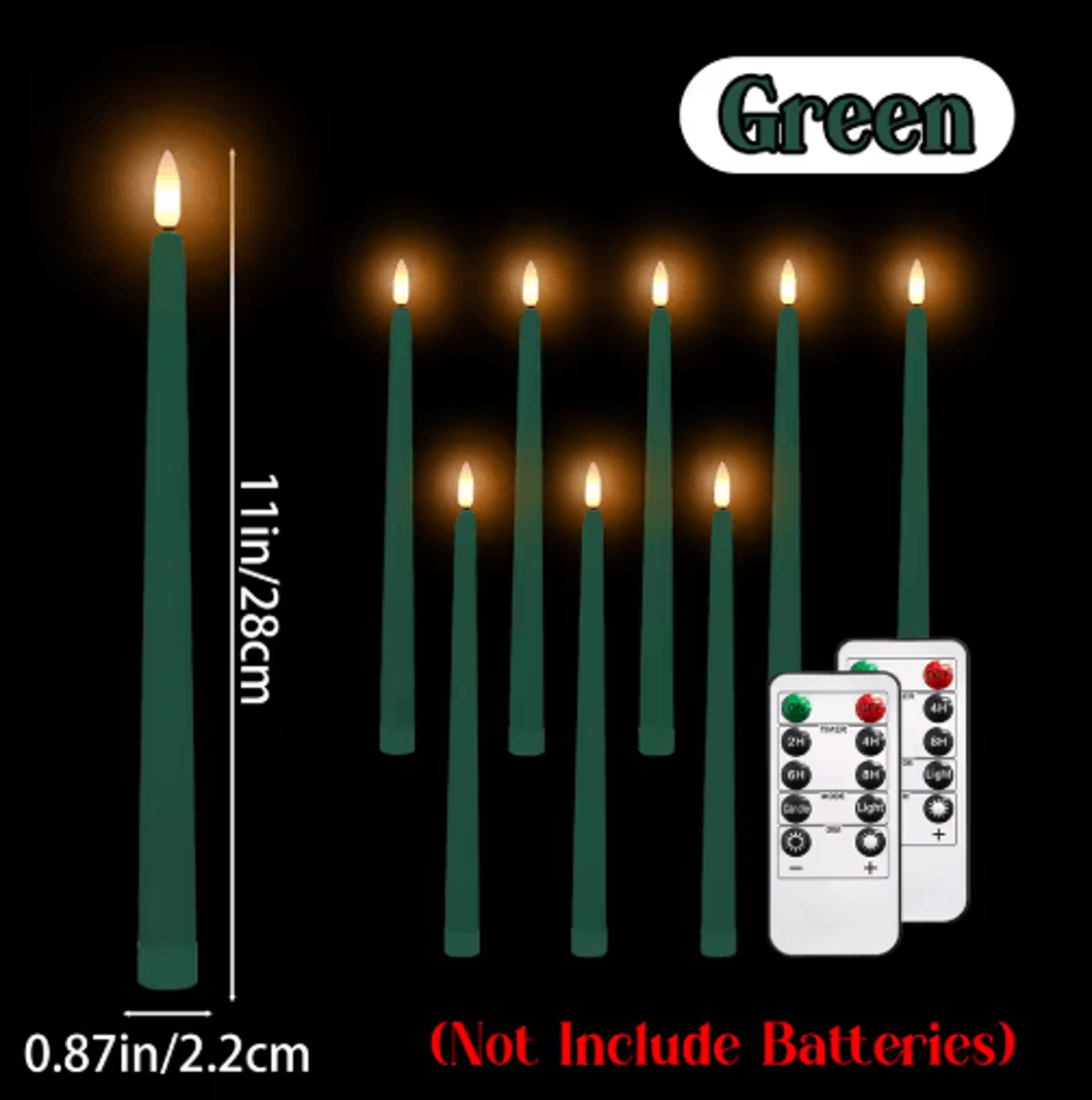 1272PCS Flameless LED Taper Candles With Remote  Flickering Wedding Candles For Parties  Home Decor 4