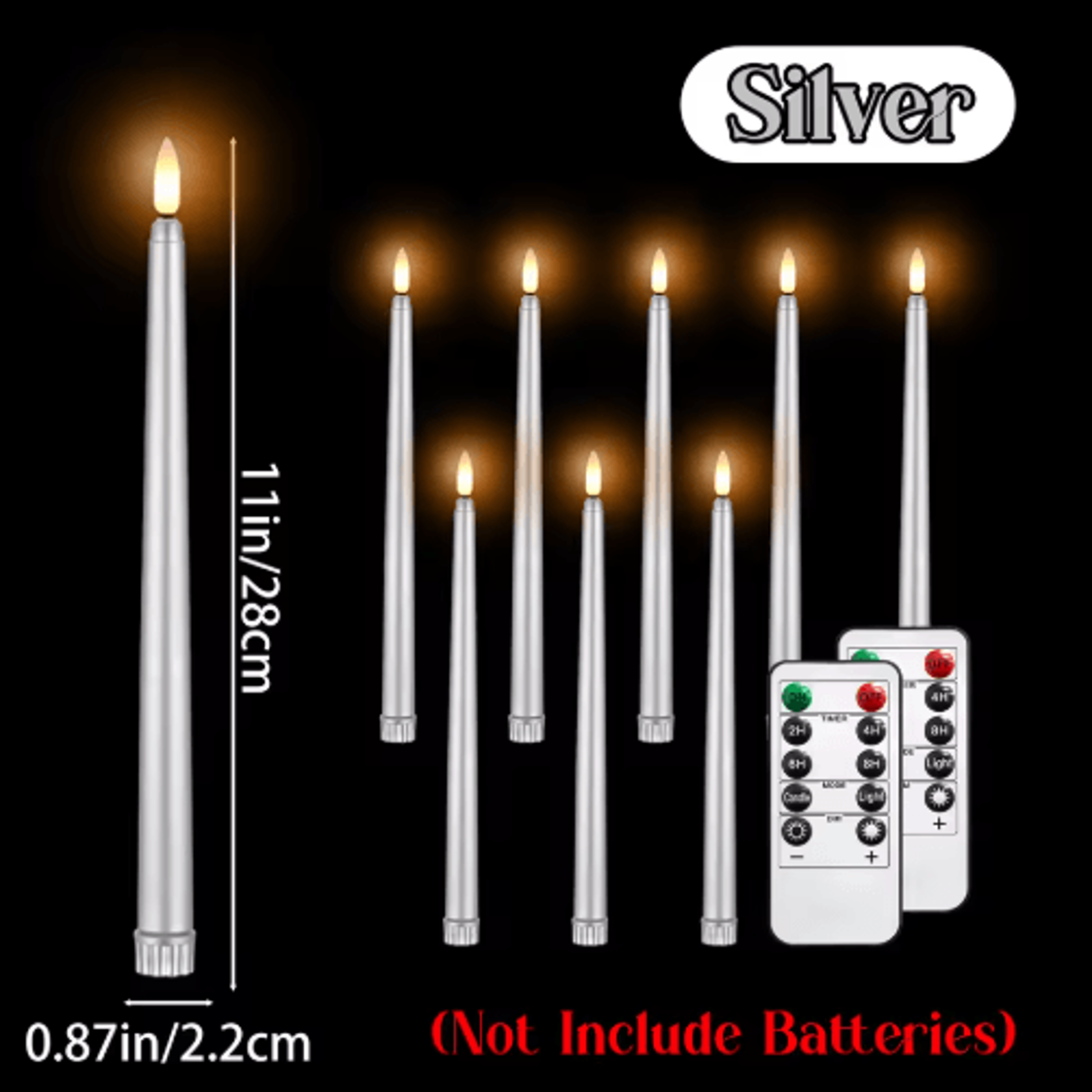 1272PCS Flameless LED Taper Candles With Remote  Flickering Wedding Candles For Parties  Home Decor 8