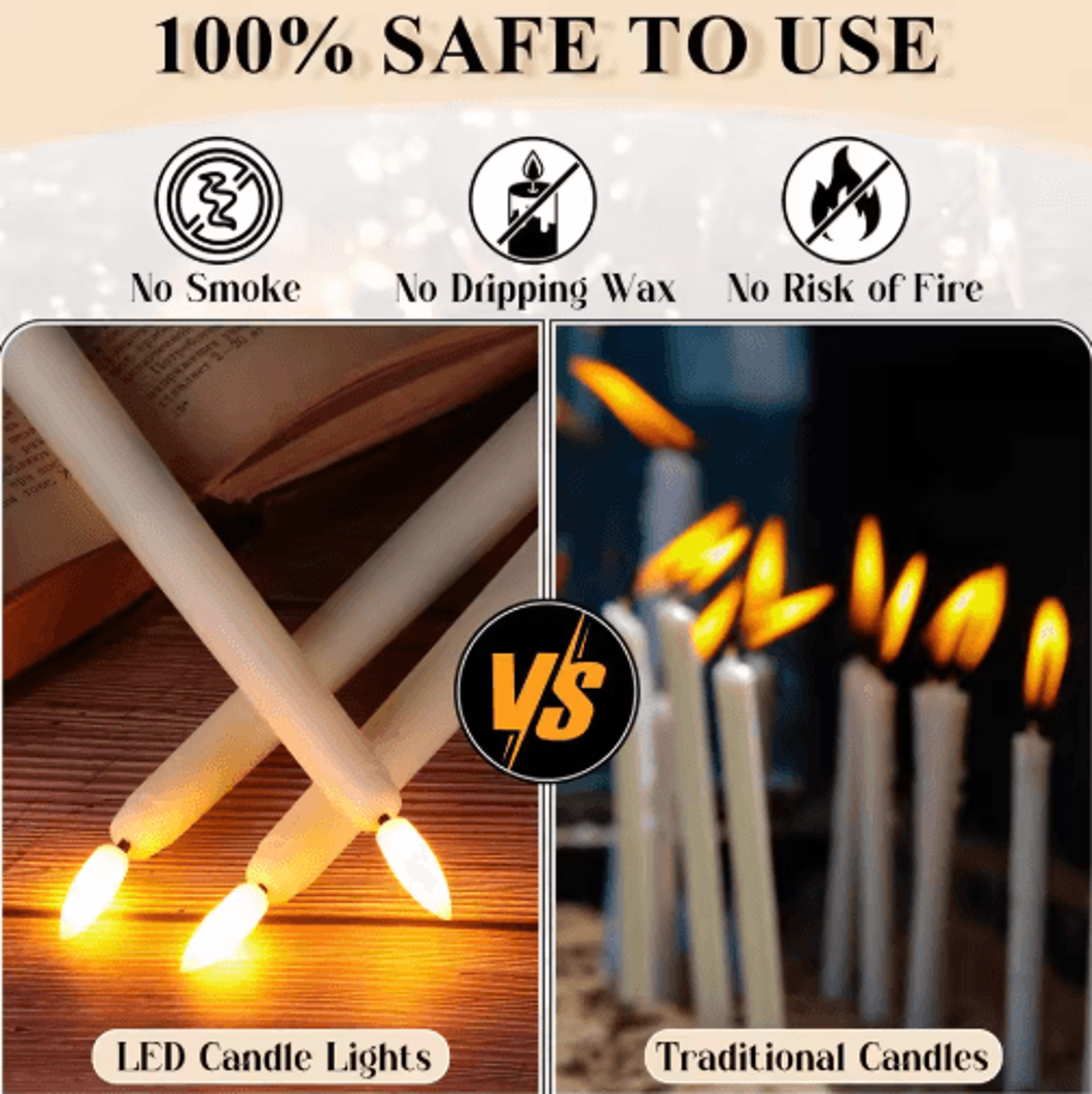 1272PCS Flameless LED Taper Candles With Remote  Flickering Wedding Candles For Parties  Home Decor 14