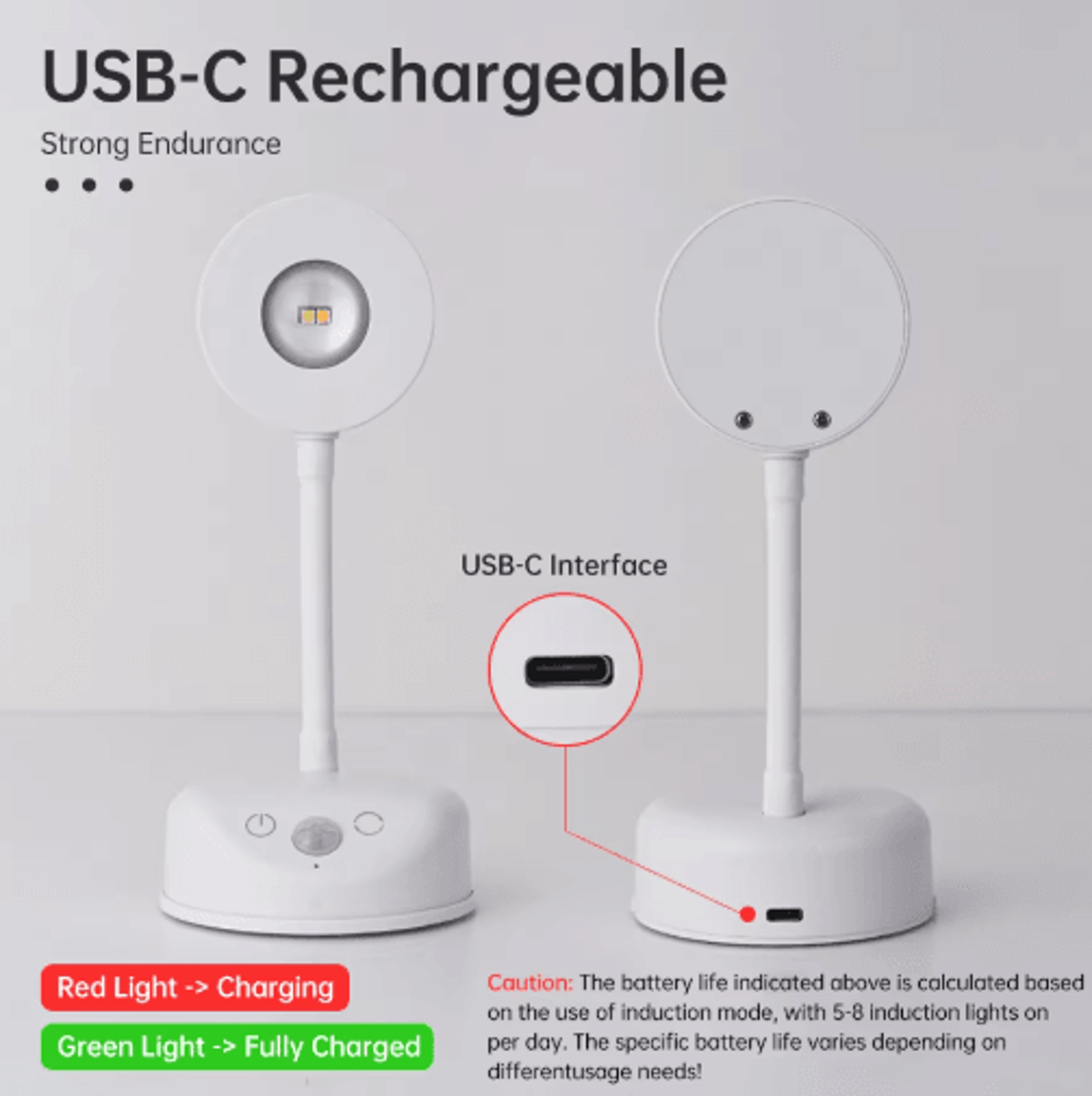 Rechargeable Motion Sensor LED Wall Lamp  Wireless Dimmable Spotlight For Artwork  Night Lighting 3