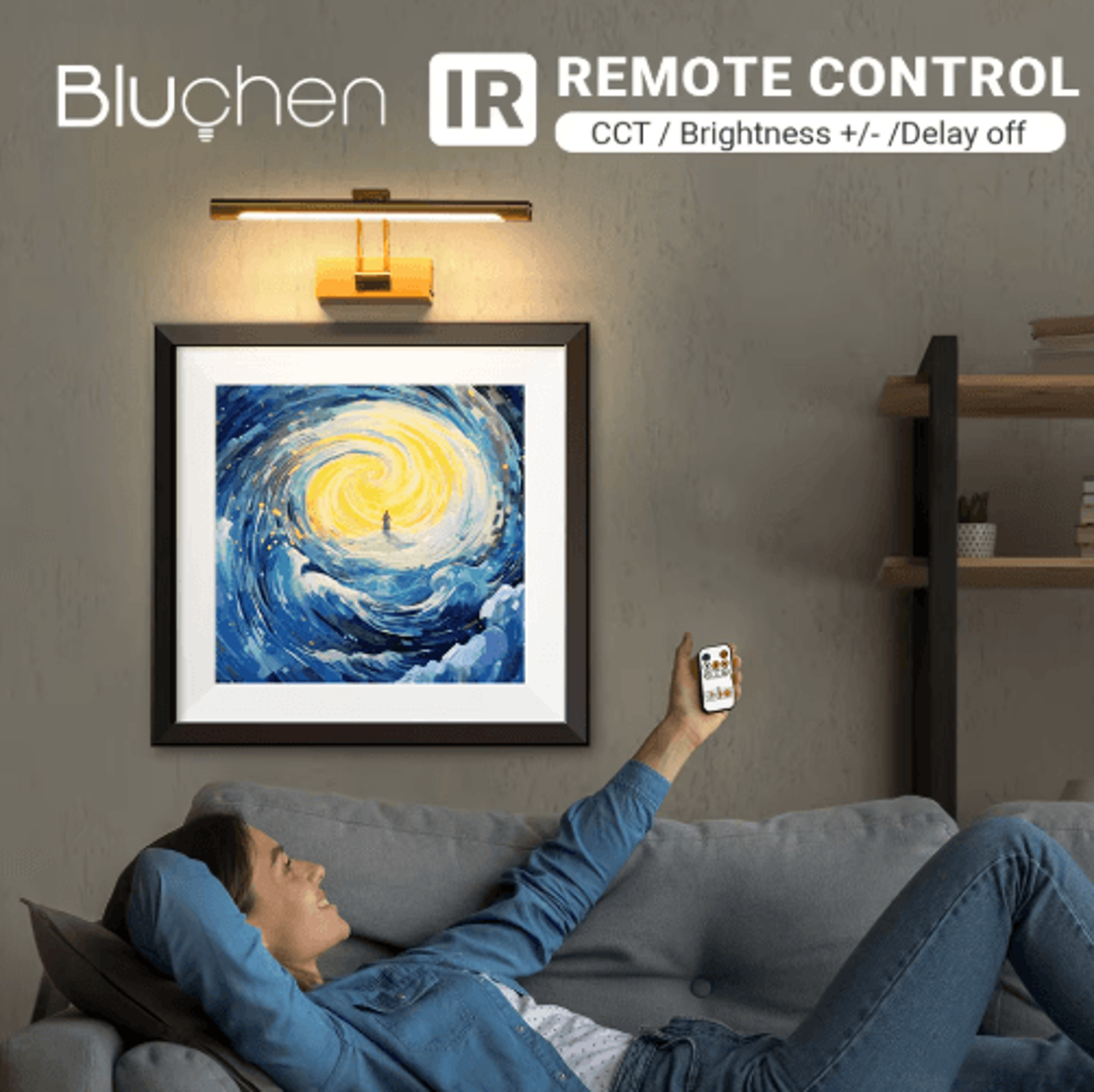 USB Rechargeable Wireless LED Picture Light 4400mAh Wall Lamp With Remote For Home  Bedroom Decor 3