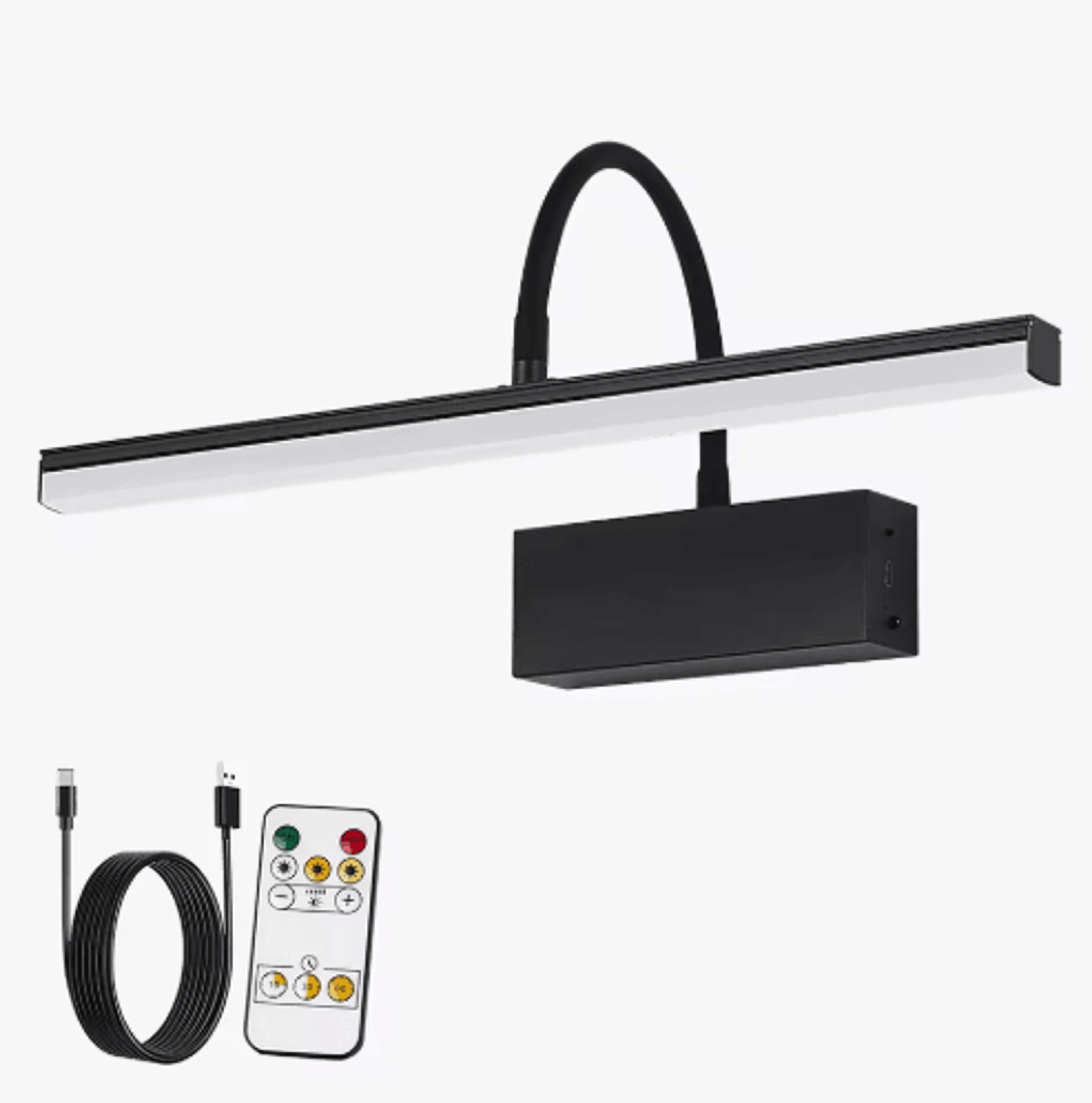 40CM Rechargeable LED Picture Light  Adjustable Wireless Wall Sconce In Black 1