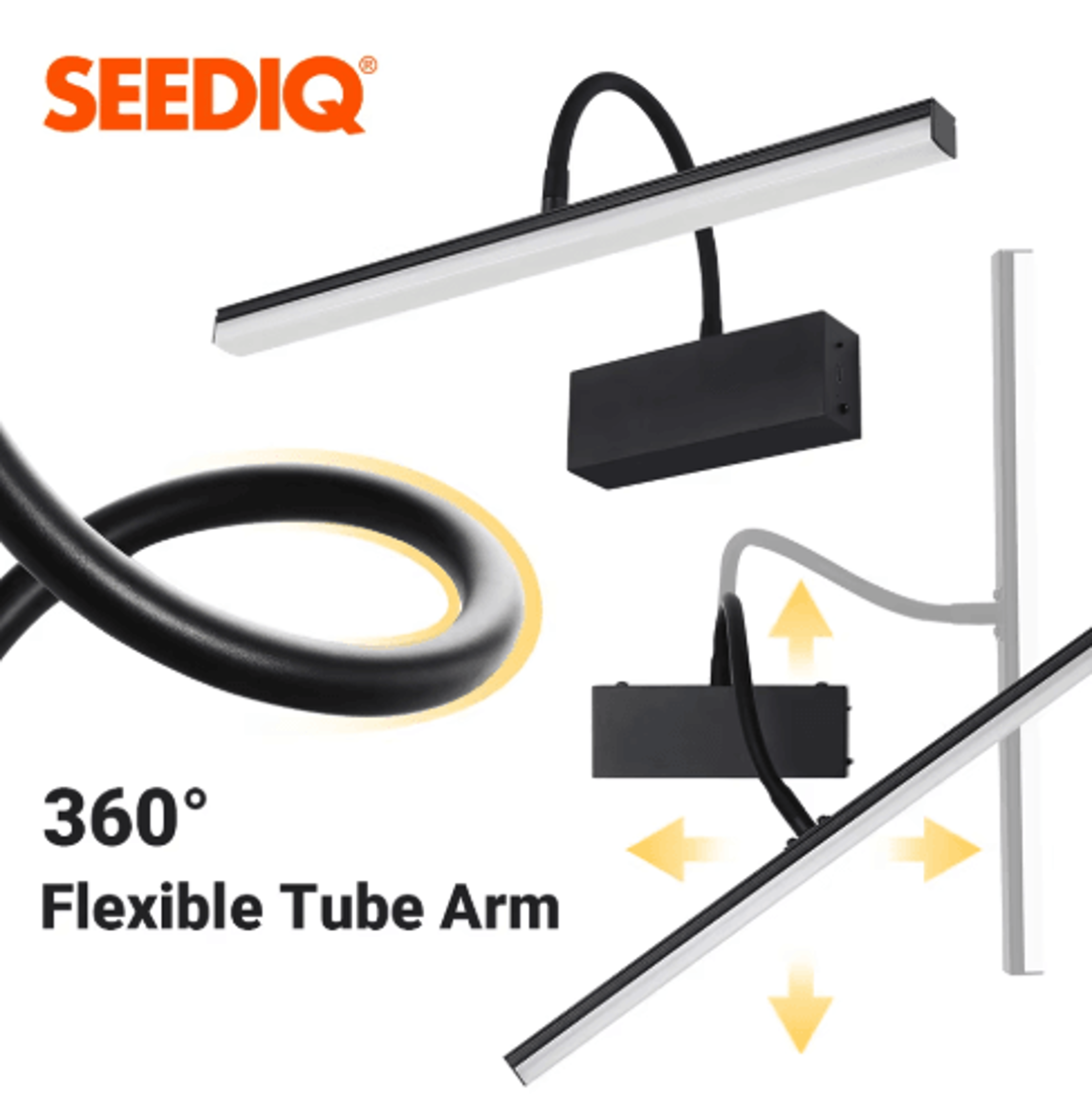 40CM Rechargeable LED Picture Light  Adjustable Wireless Wall Sconce In Black 5