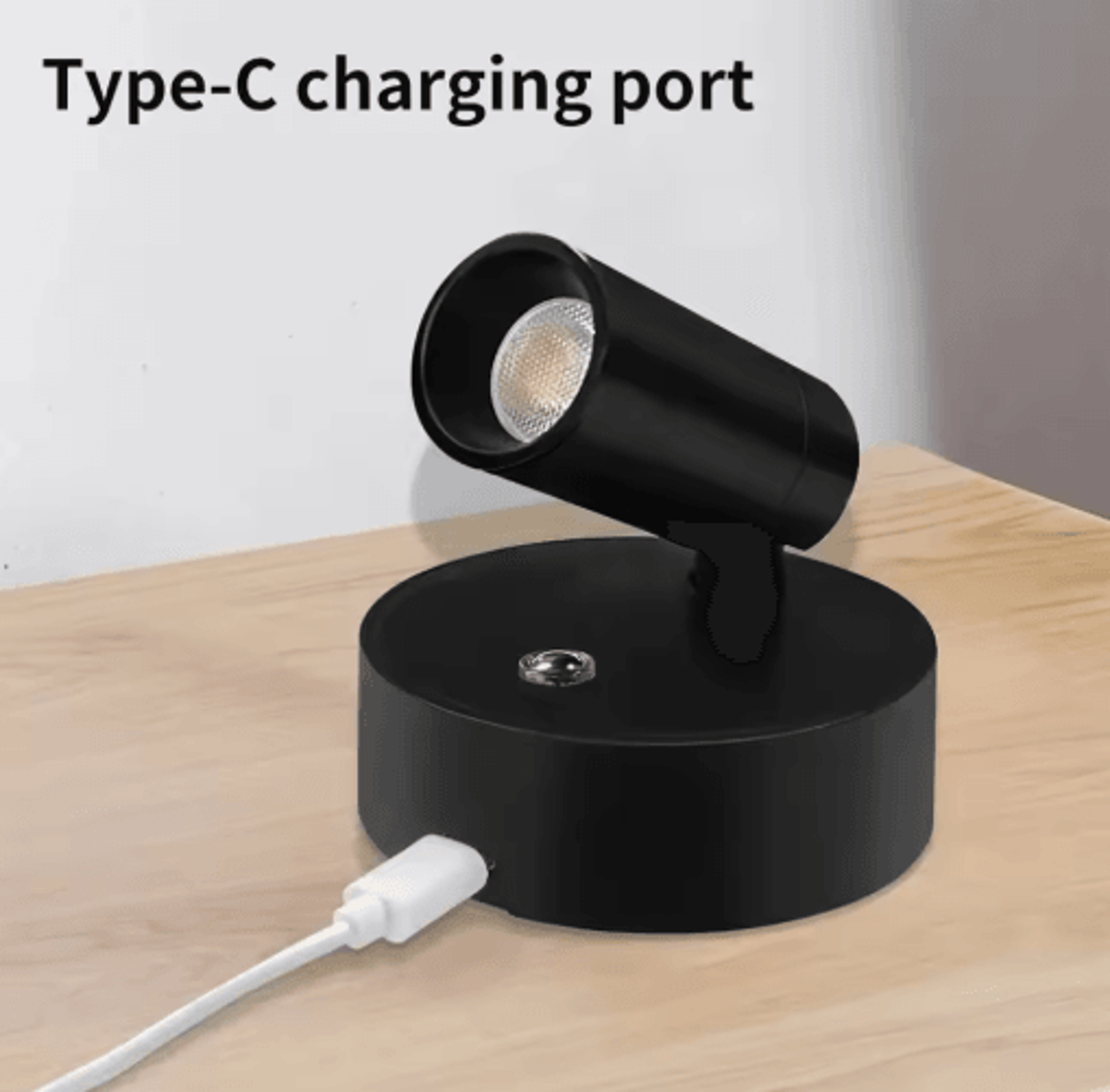 USB Rechargeable Magnetic LED Wall Light  Wireless Touch Dimmable Bedside Reading Lamp With TypeC C 4
