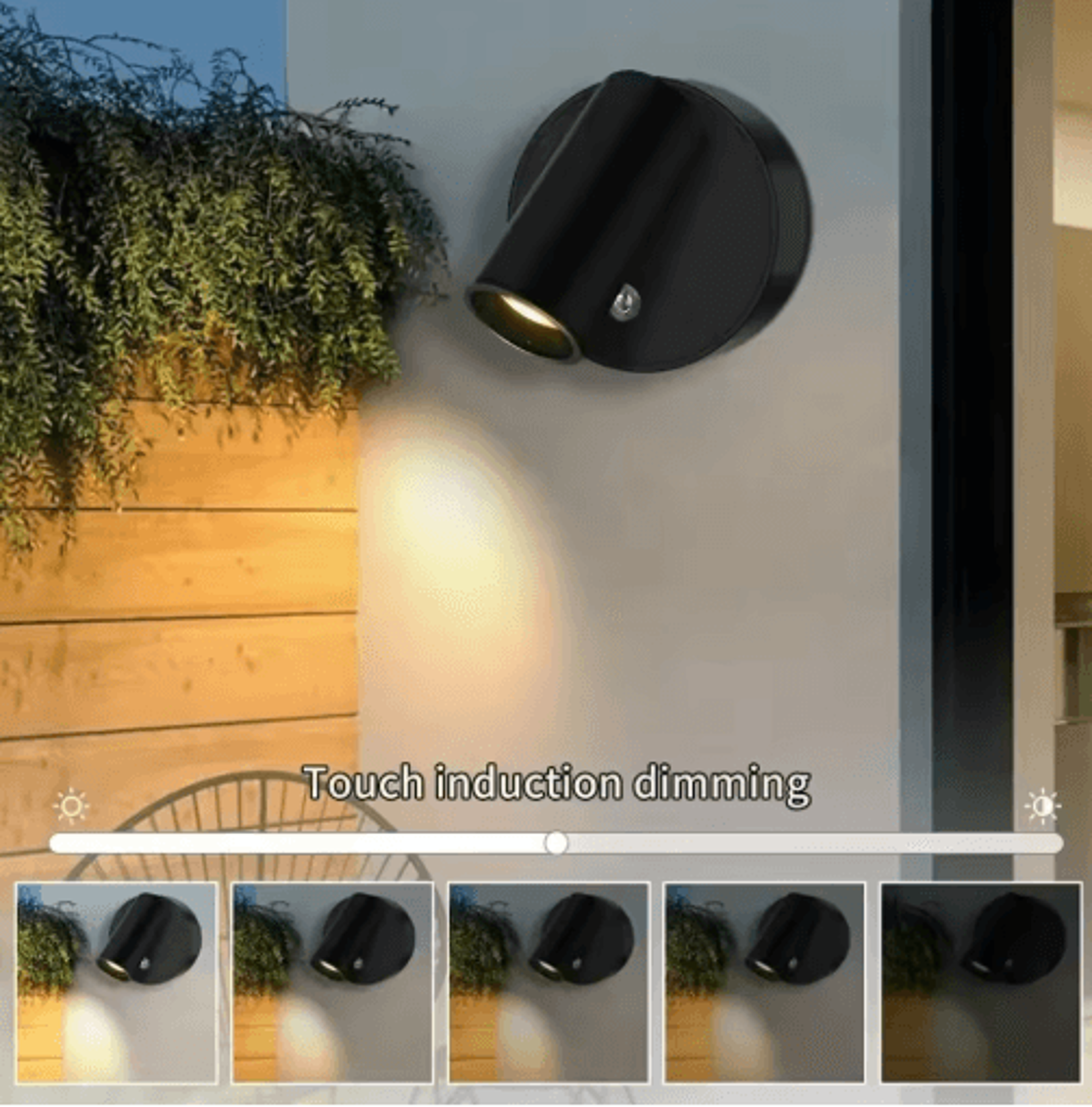 USB Rechargeable Magnetic LED Wall Light  Wireless Touch Dimmable Bedside Reading Lamp With TypeC C 6