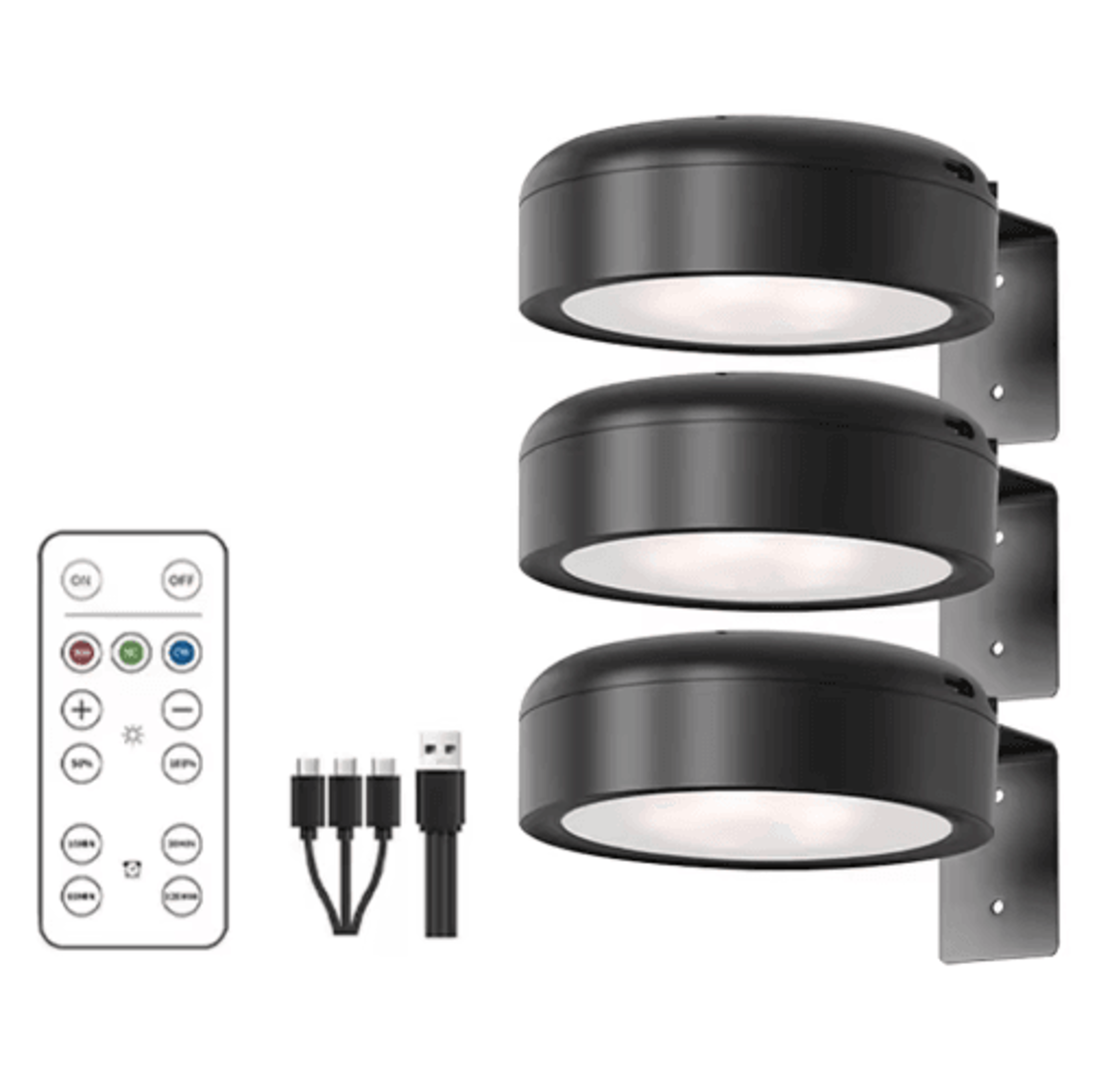 123PCS Rechargeable Magnetic LED Picture Light  Wireless Dimmable Wall Light With Remote  Timer 1