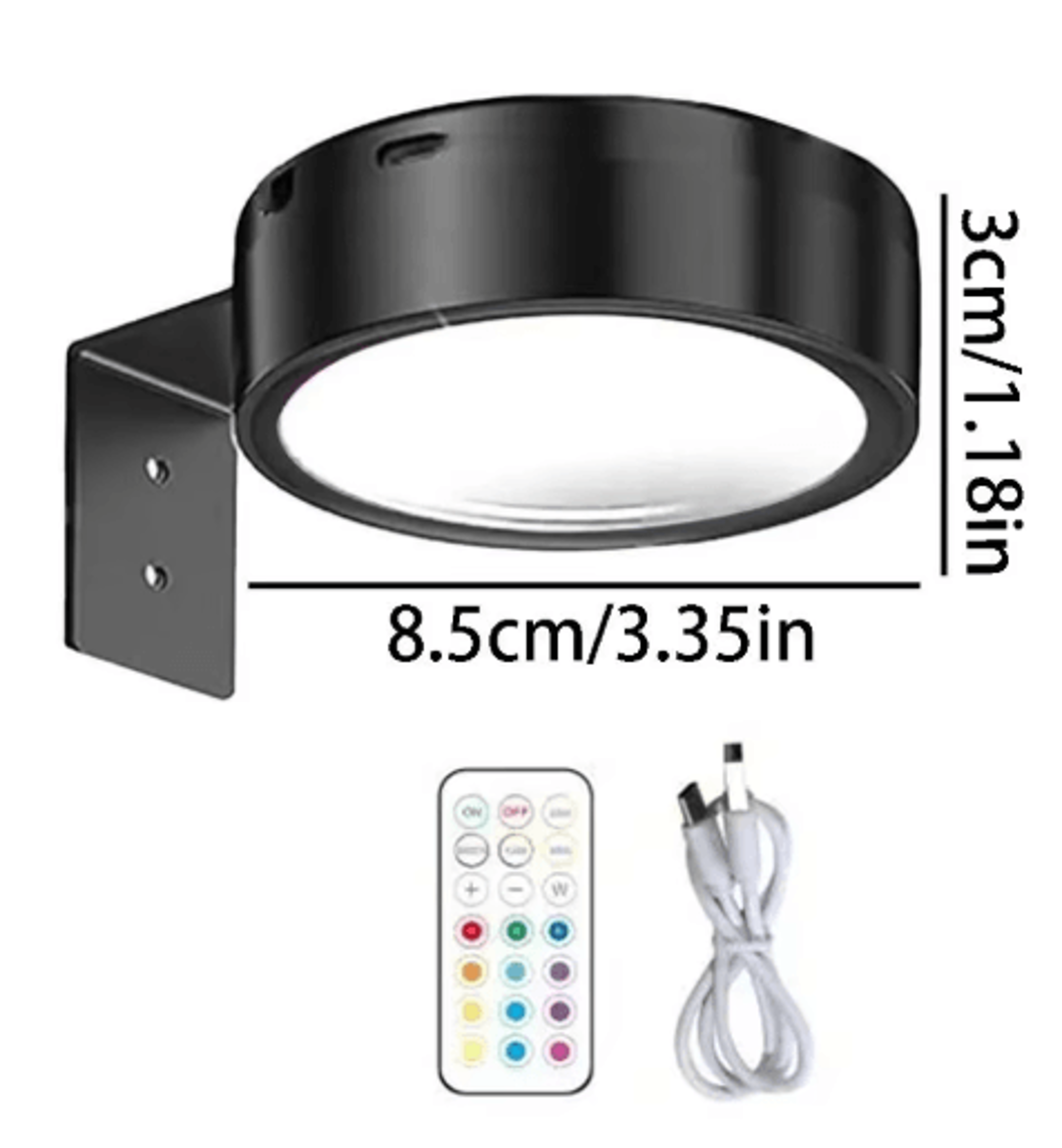 123PCS Rechargeable Magnetic LED Picture Light  Wireless Dimmable Wall Light With Remote  Timer 10