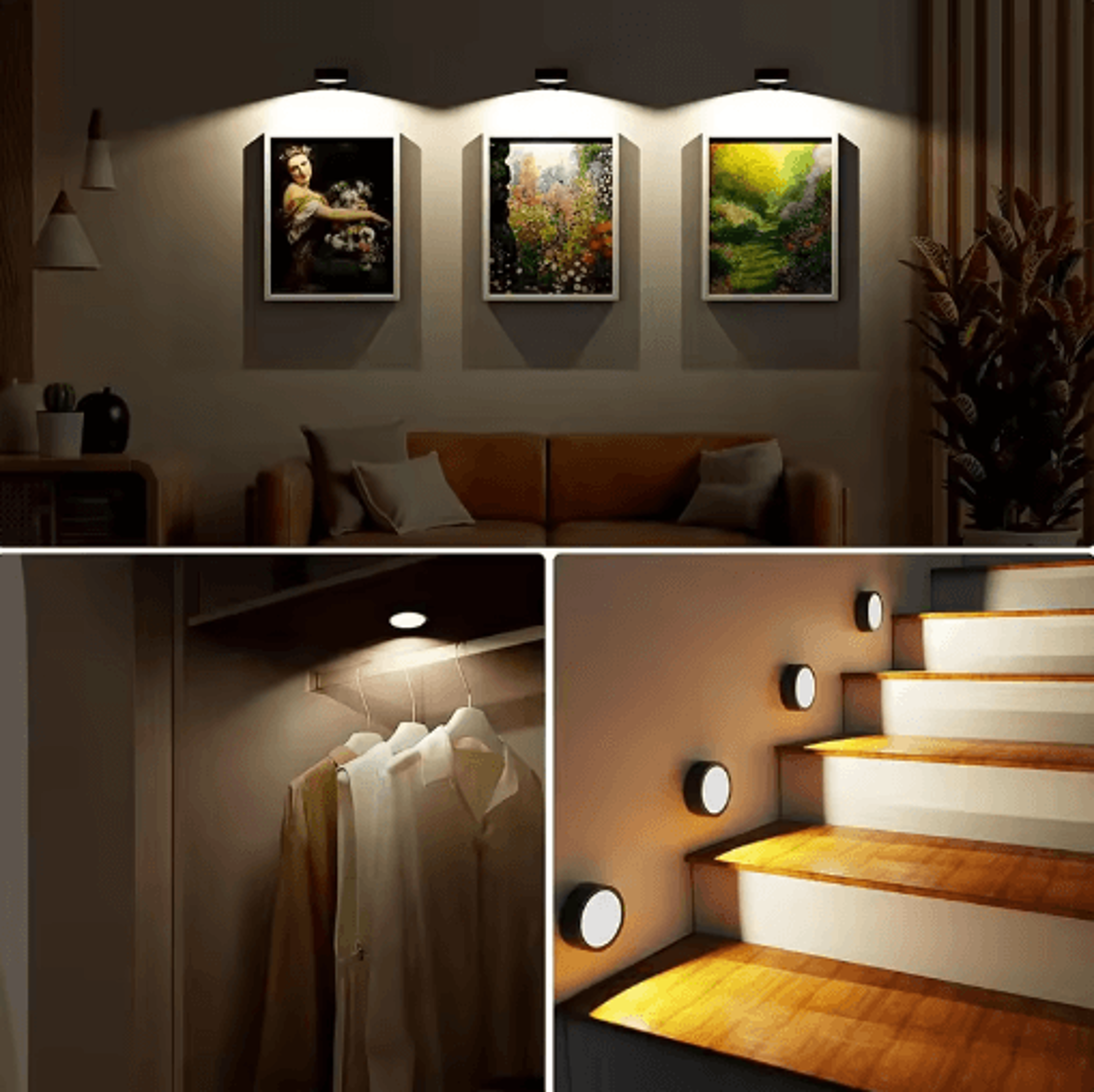 Rechargeable Wireless Picture Light For Wall  LED Frame Light With Remote 3 Color Modes  5 Brightne 2