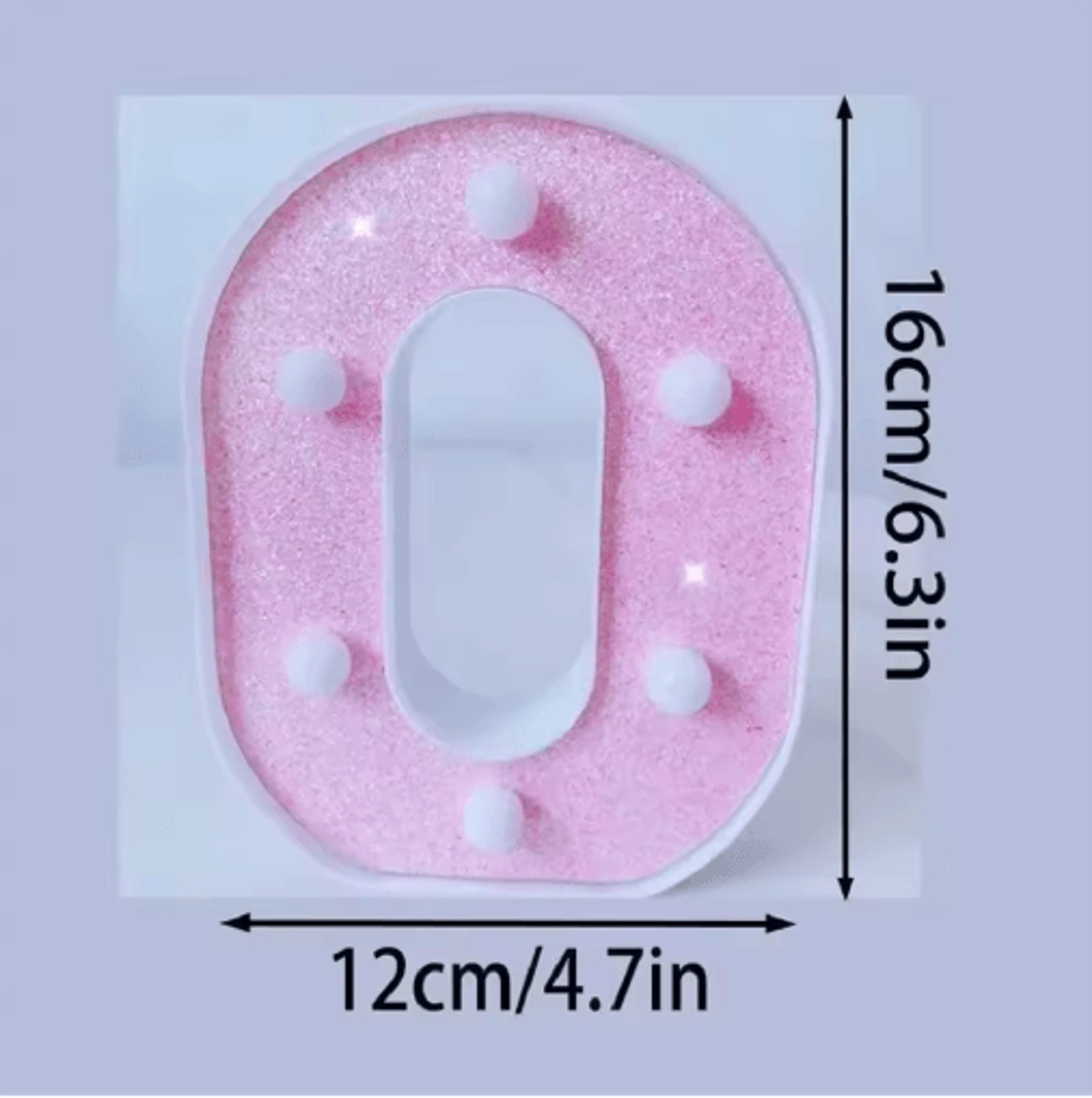 16cm Pink Glitter LED Letter  Number Light  Battery Powered Decorative Marquee Light For Parties  E 11