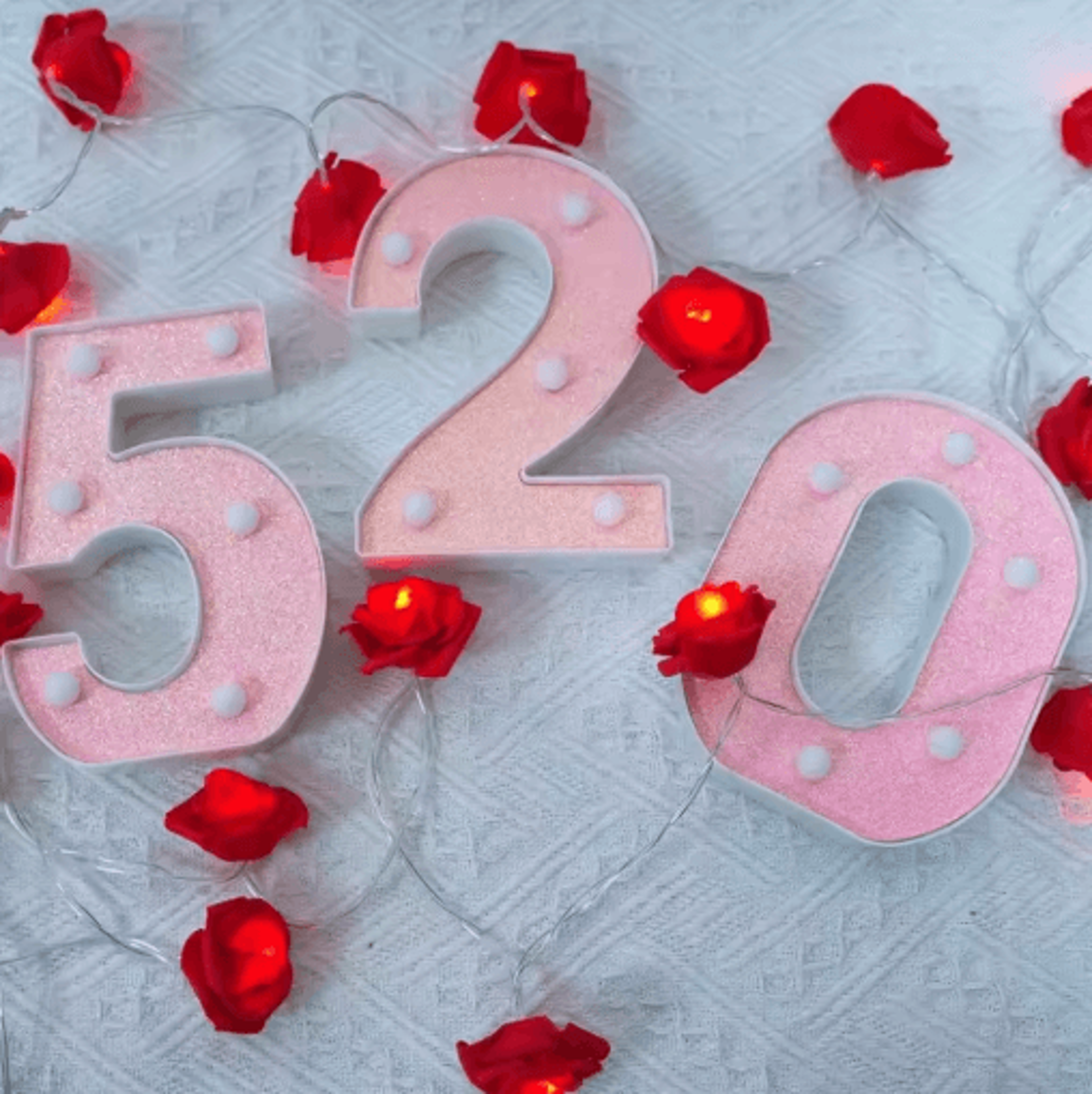 16cm Pink Glitter LED Letter  Number Light  Battery Powered Decorative Marquee Light For Parties  E 0