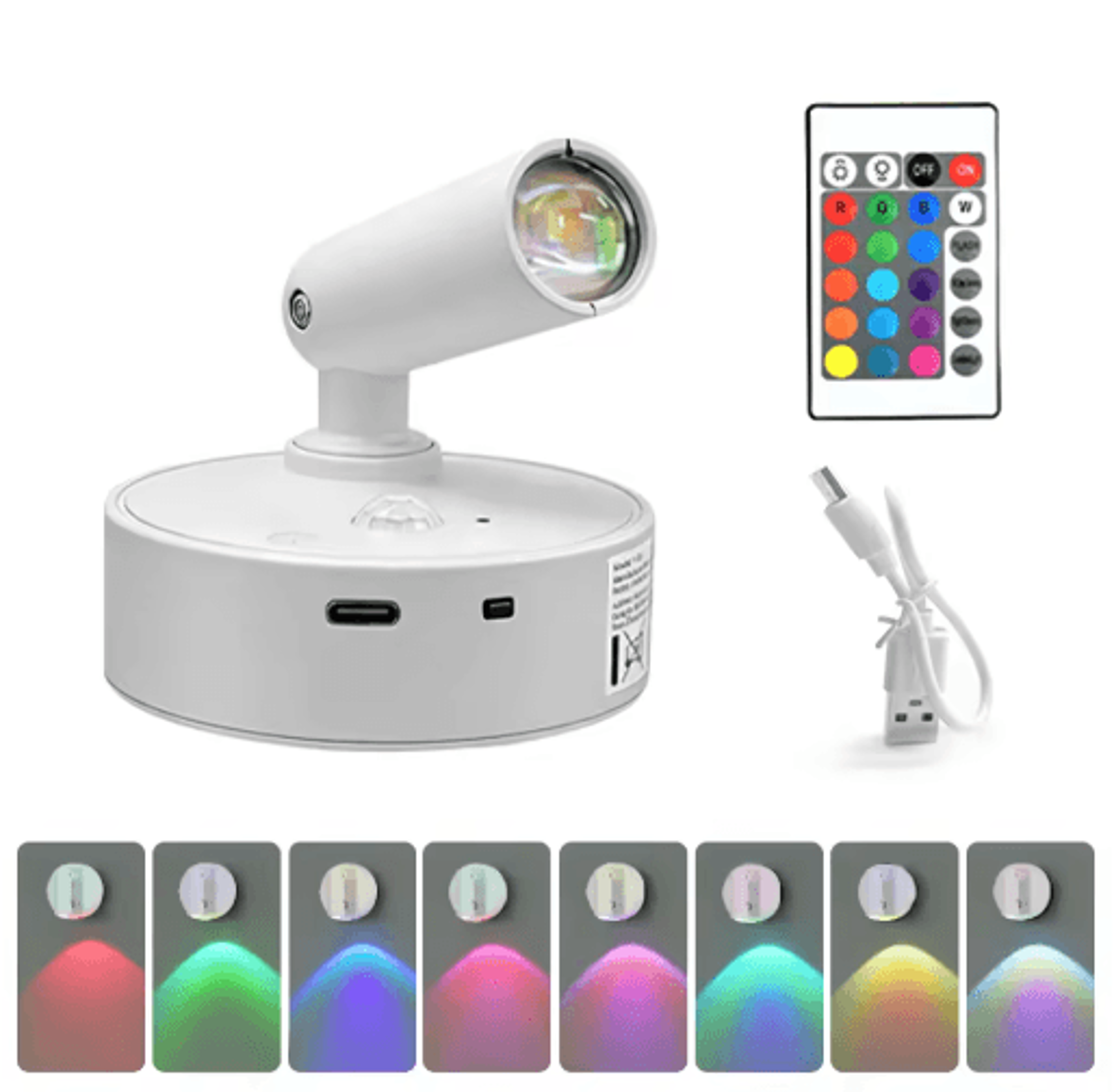 Rechargeable Motion Sensor LED Spotlight  Wireless Wall Light With Remote For Artwork  Bedside Ligh 4