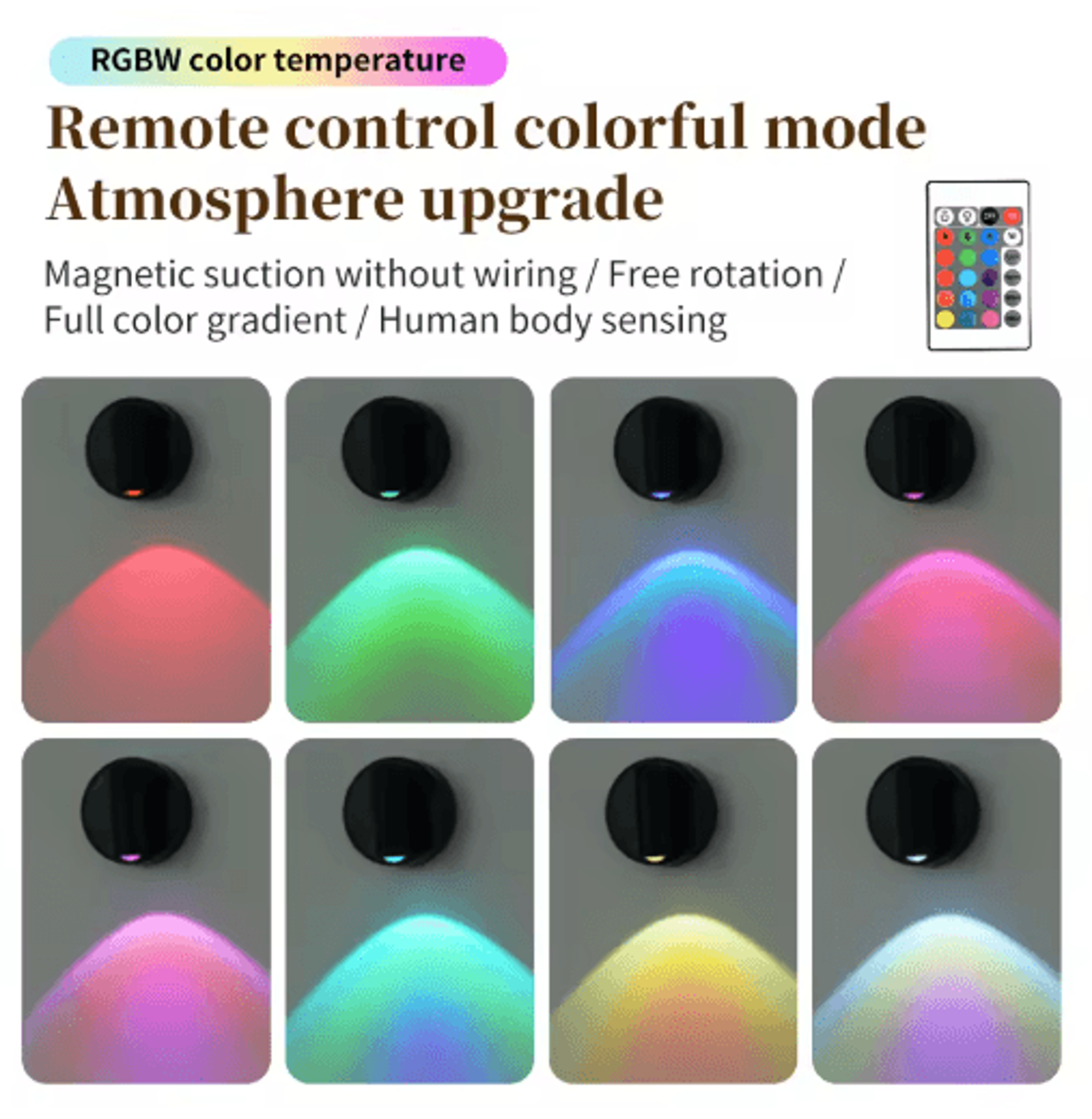 Rechargeable Motion Sensor LED Spotlight  Wireless Wall Light With Remote For Artwork  Bedside Ligh 7